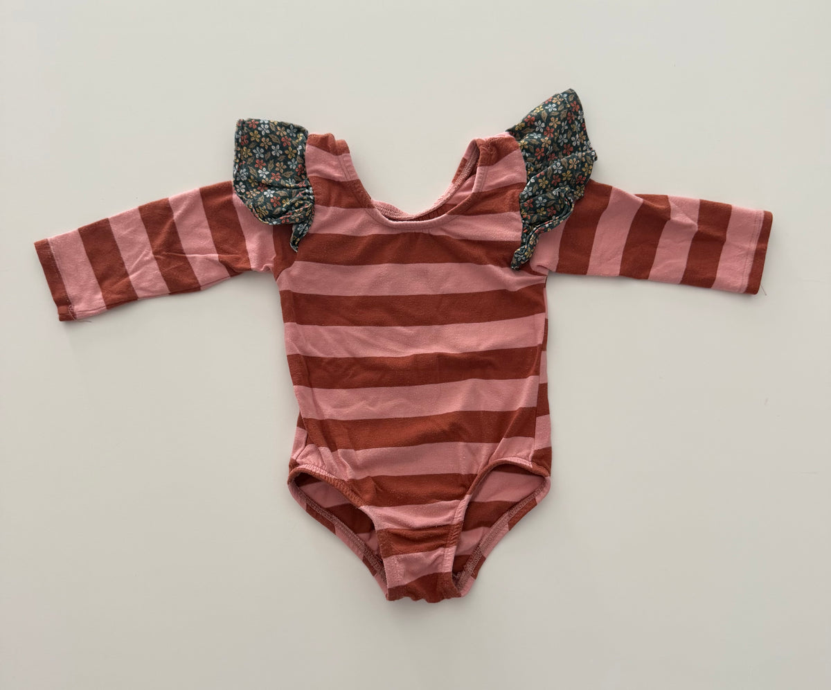 #117, Girls 24M, This Tribe of Three long sleeve bodysuit, GUC