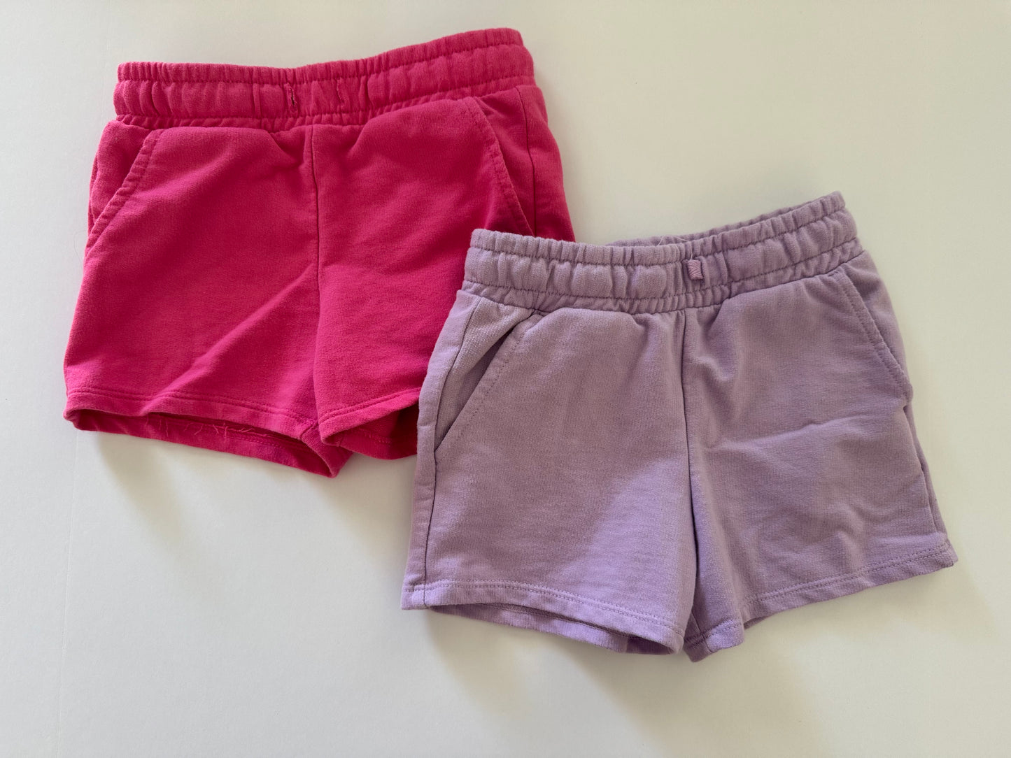#92 Girls 5 t summer short set pink and purple like new cat jack