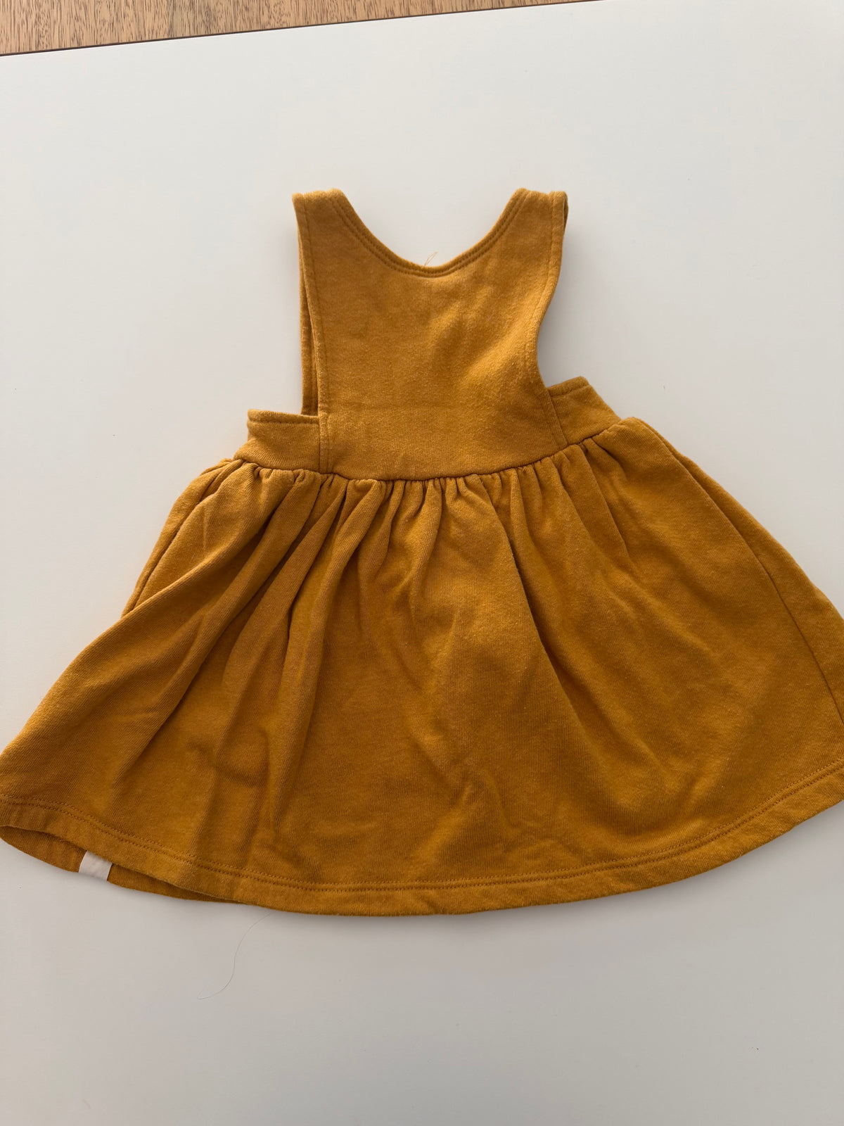 #117, Girls 18M, Lulu + Roo mustard yellow dress, VGUC