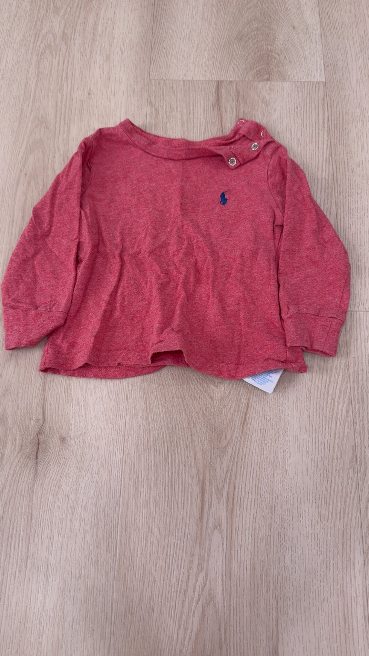 REDUCED! #49 boys Polo red long sleeve shirt 12 months VGUC