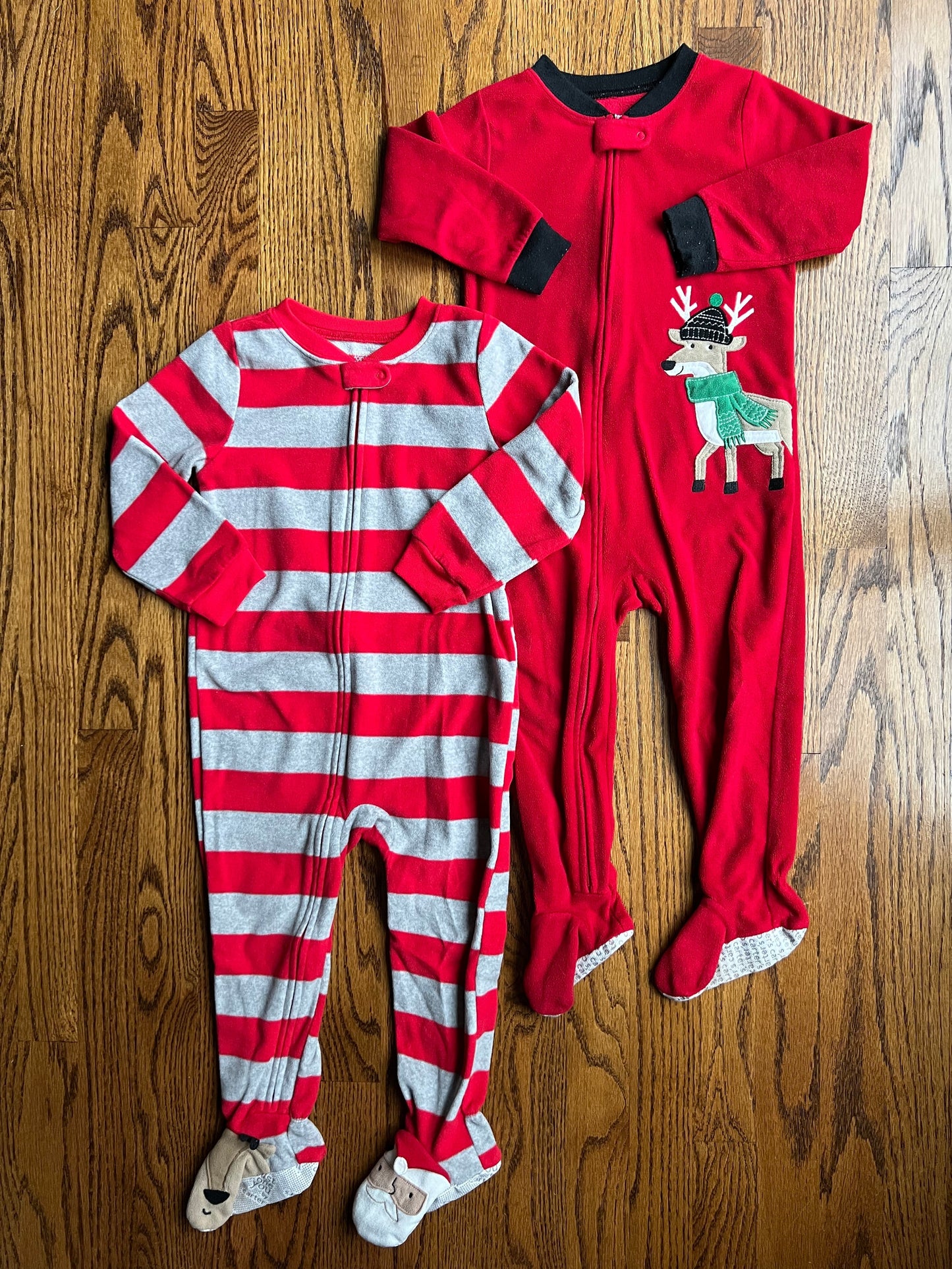 Seller #115 - REDUCED Carter’s Boys 3T Fleece Footed Christmas Pajamas (Set of 2), VGUC