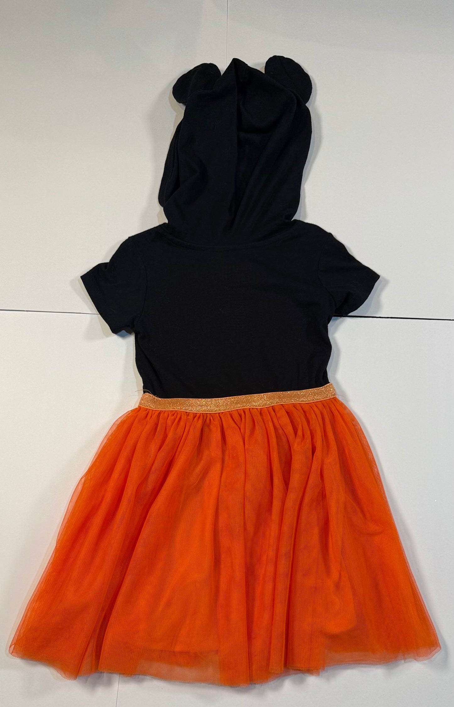 #180 Girls XS 4/5 Disney Minnie Mouse Halloween Dress with Mouse Ear Hoodies and Tulle Skirt (2 of 2)
