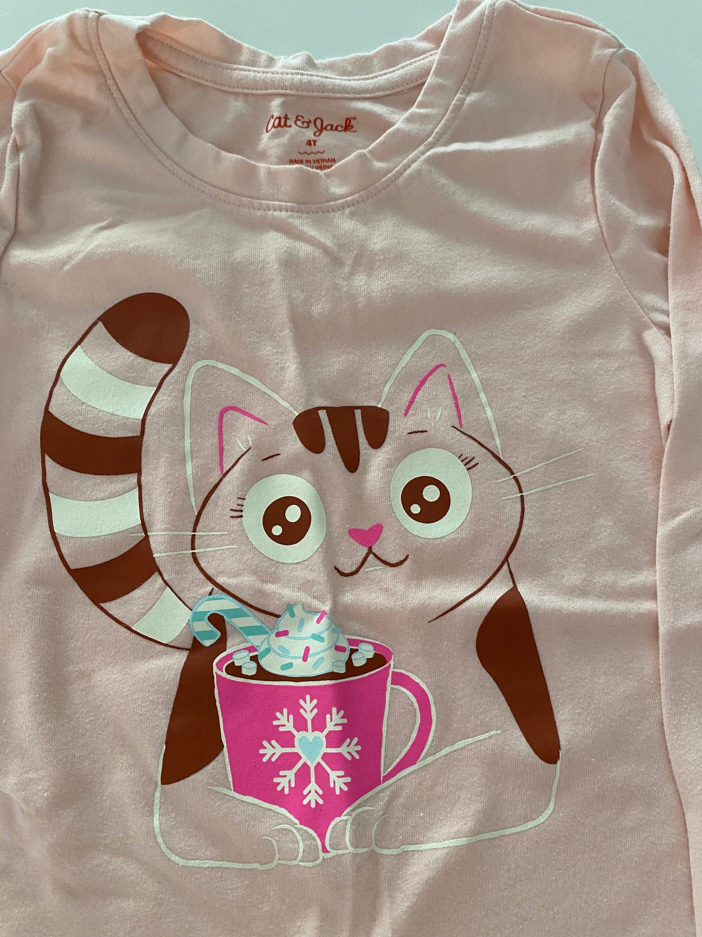 #117-Girls 4T, Cat & Jack pink shirt bundle, GUC