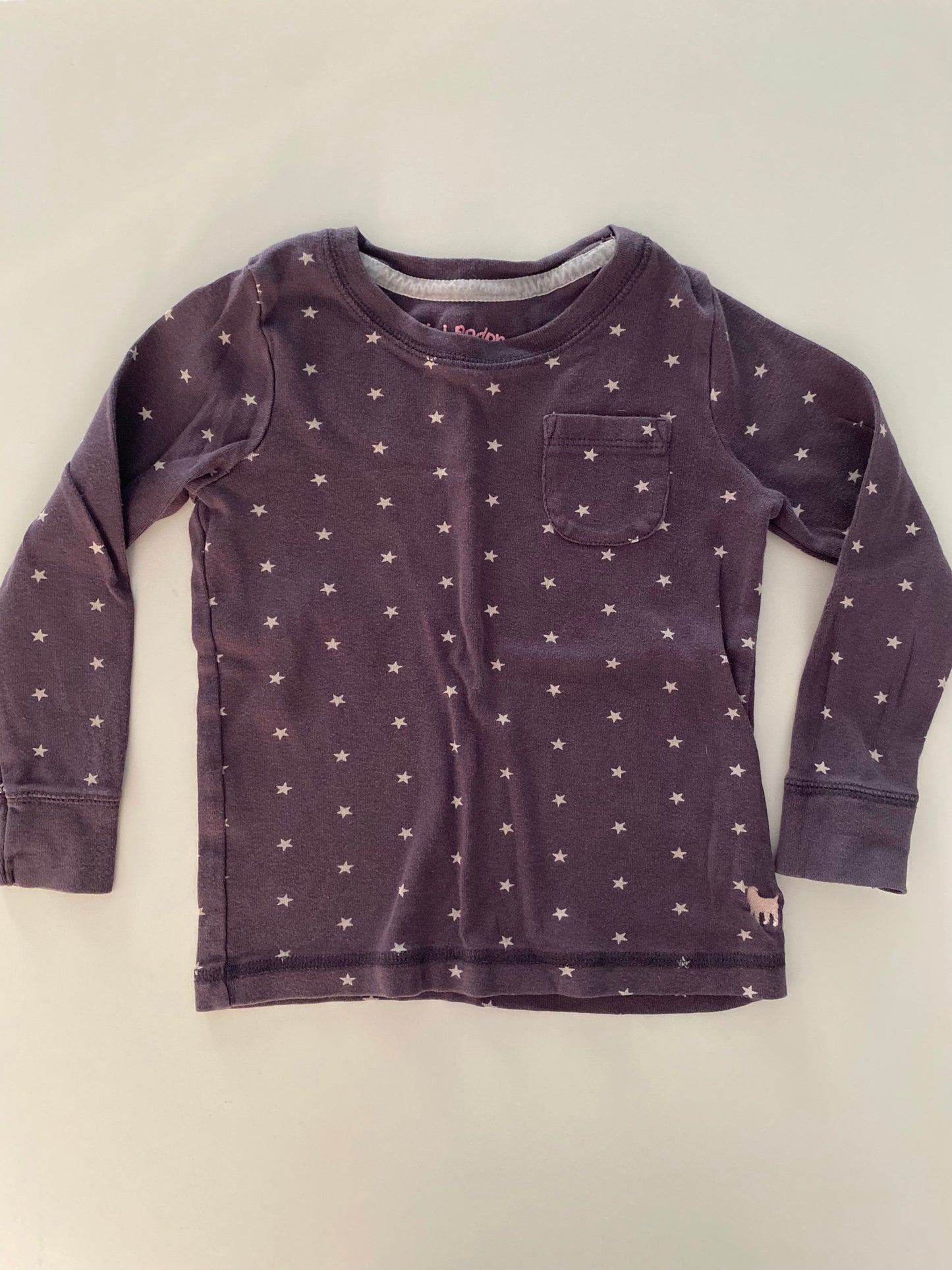 #117-Girls 3T, Boden Navy Star shirt, GUC,*reduced*