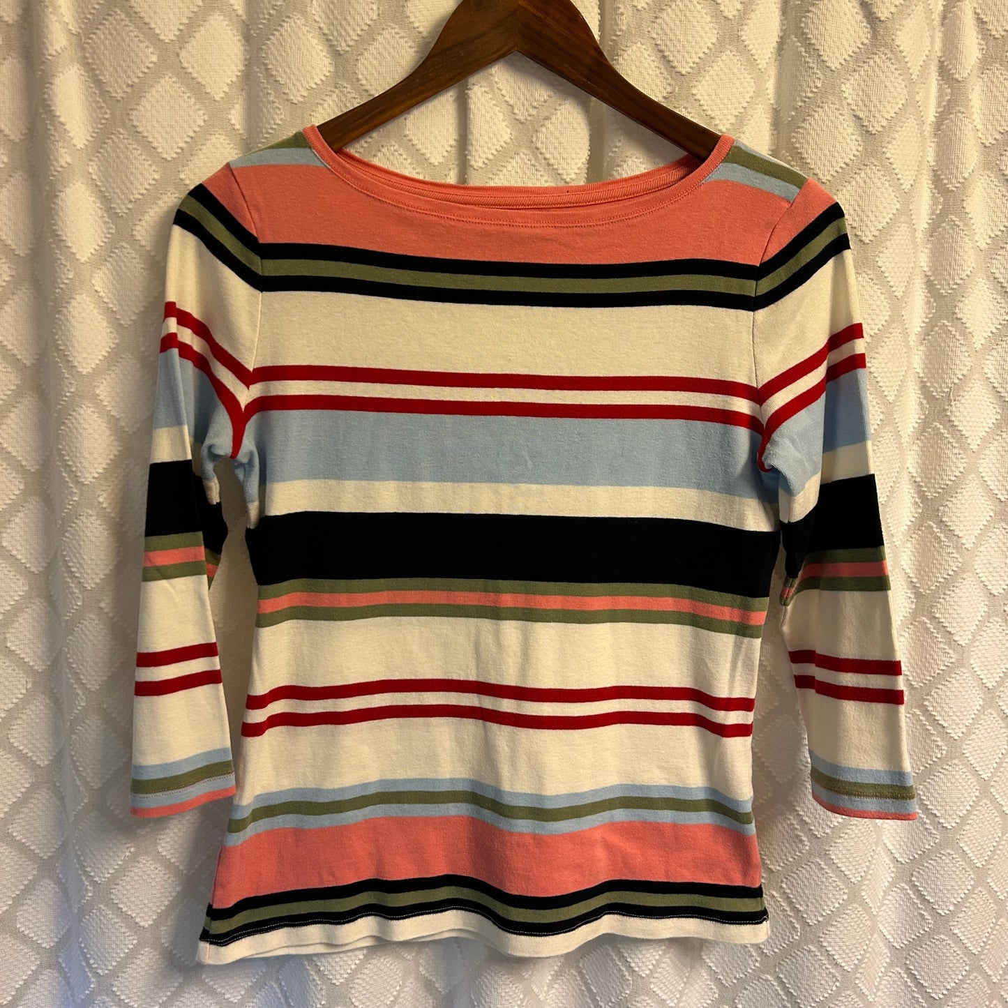 #18 Reduced! Talbots boatneck striped tee women’s size small