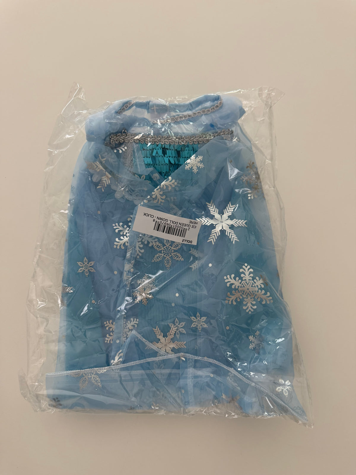 #117, Trish Scully Frozen Ice Queen Doll Gown, New