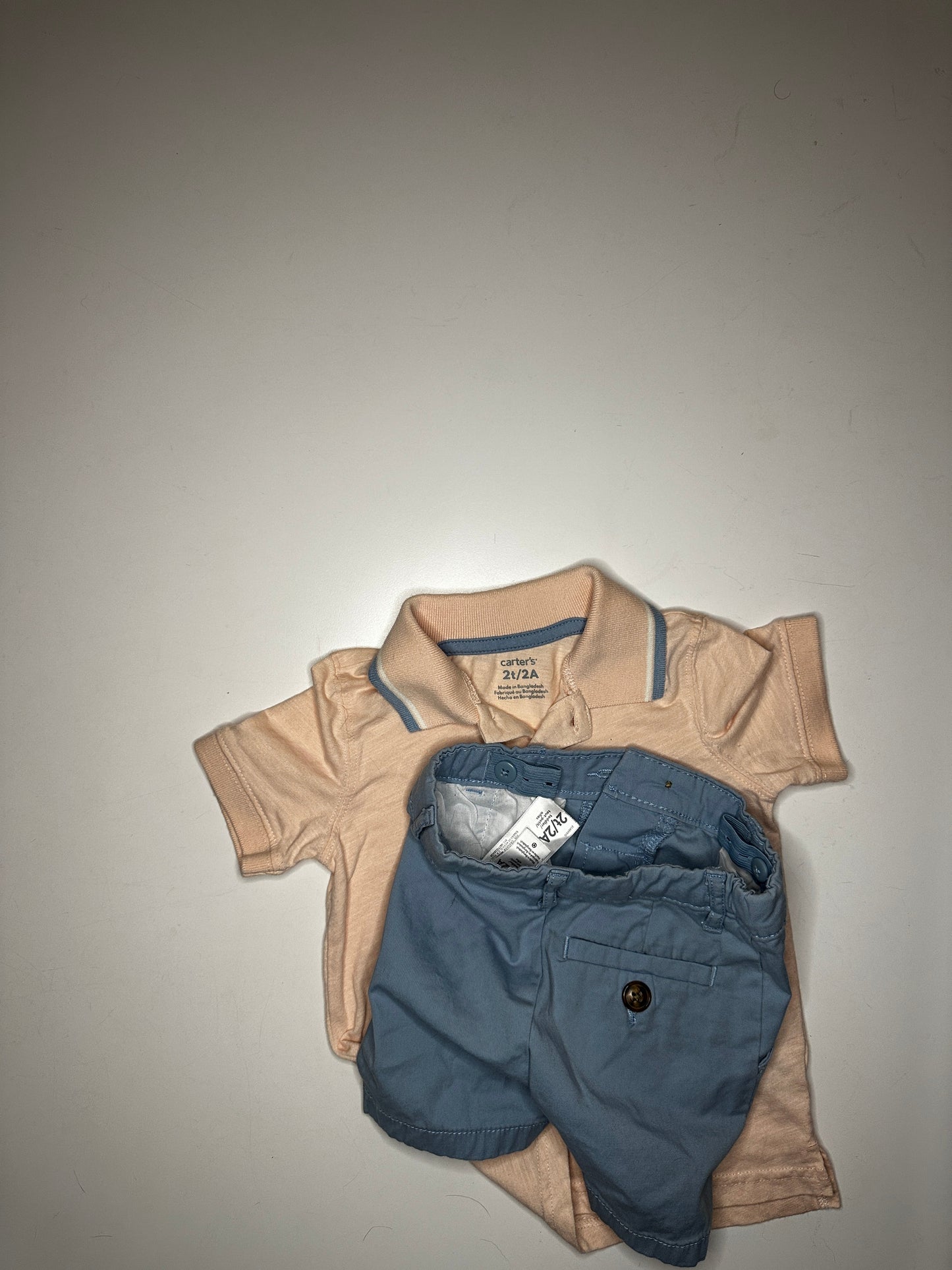 #33 REDUCED Carter's Boys 2T polo and dress shorts (listing 1)
