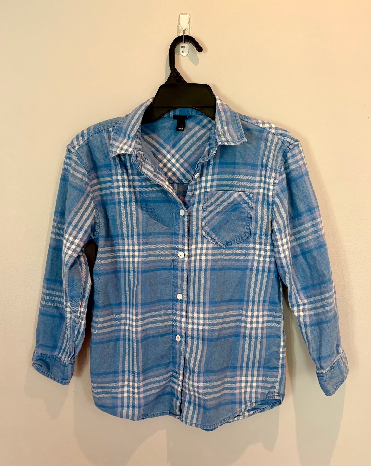#28 Girls Art Class Plaid Shirt - Size M (8)