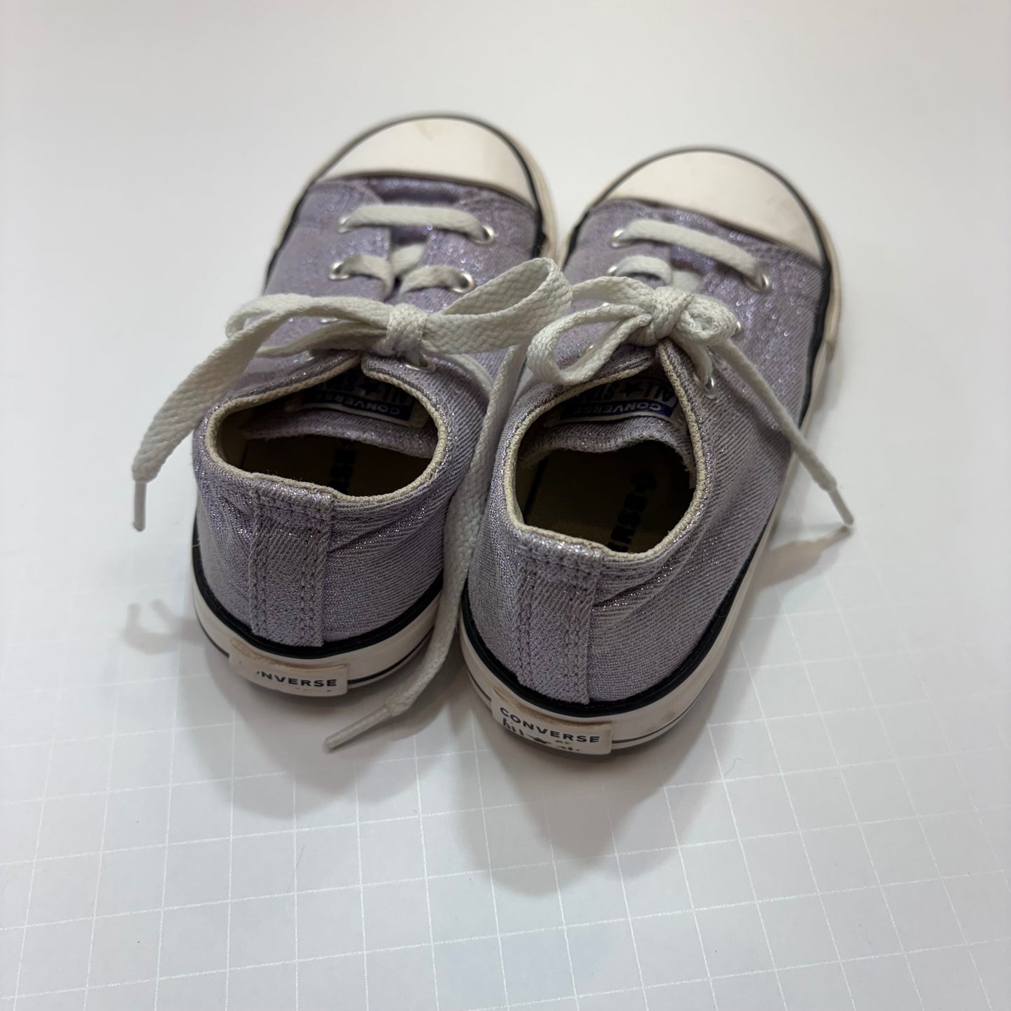 Seller 189 Girls Size 10 Purple Sparkle Converse VGUC
