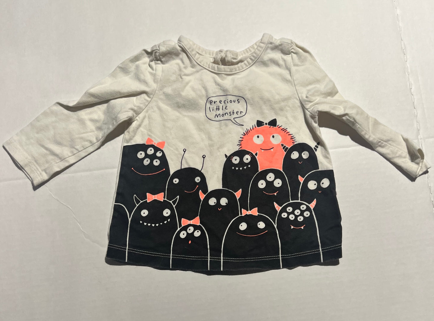 #98 Girls 12mo Little Monsters Halloween Shirt