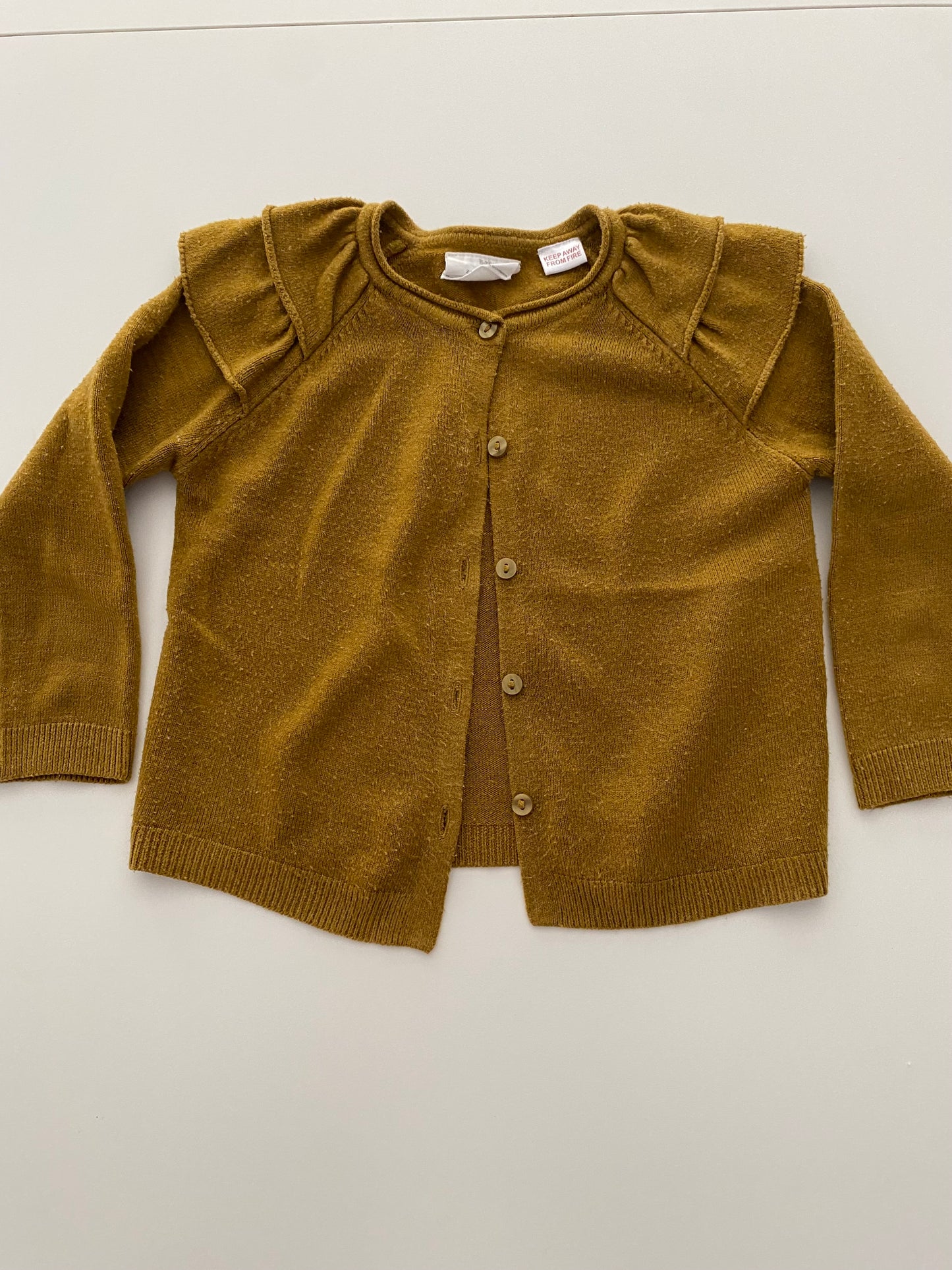 #117-Girls 24M, Zara mustard yellow sweater, GUC