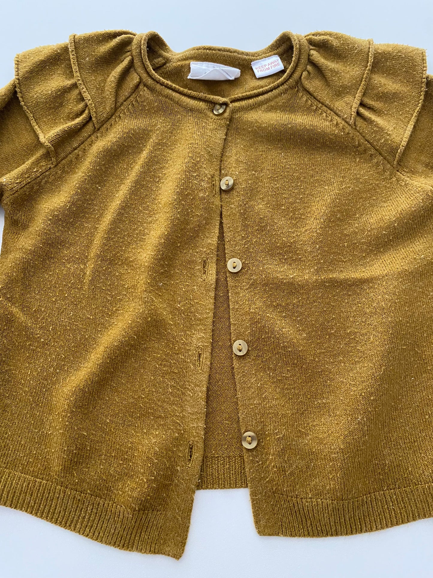 #117-Girls 24M, Zara mustard yellow sweater, GUC