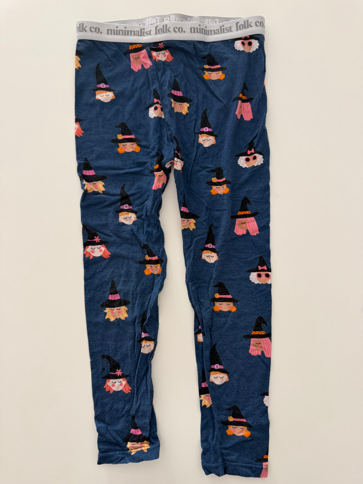 #117, Girls 4T, Minimalist Folk navy witch print pajamas, GUC