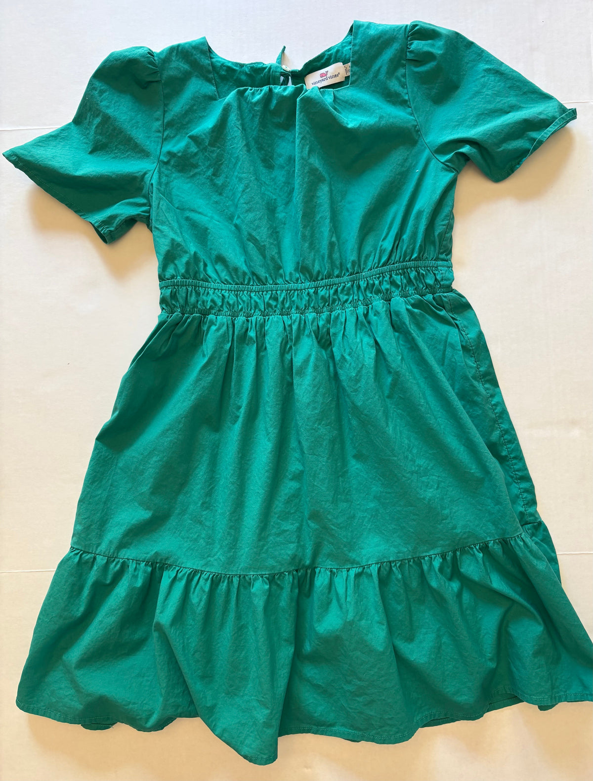 Seller 118 VGUC Girls Vineyard Vines green dress. Size M(12/14)