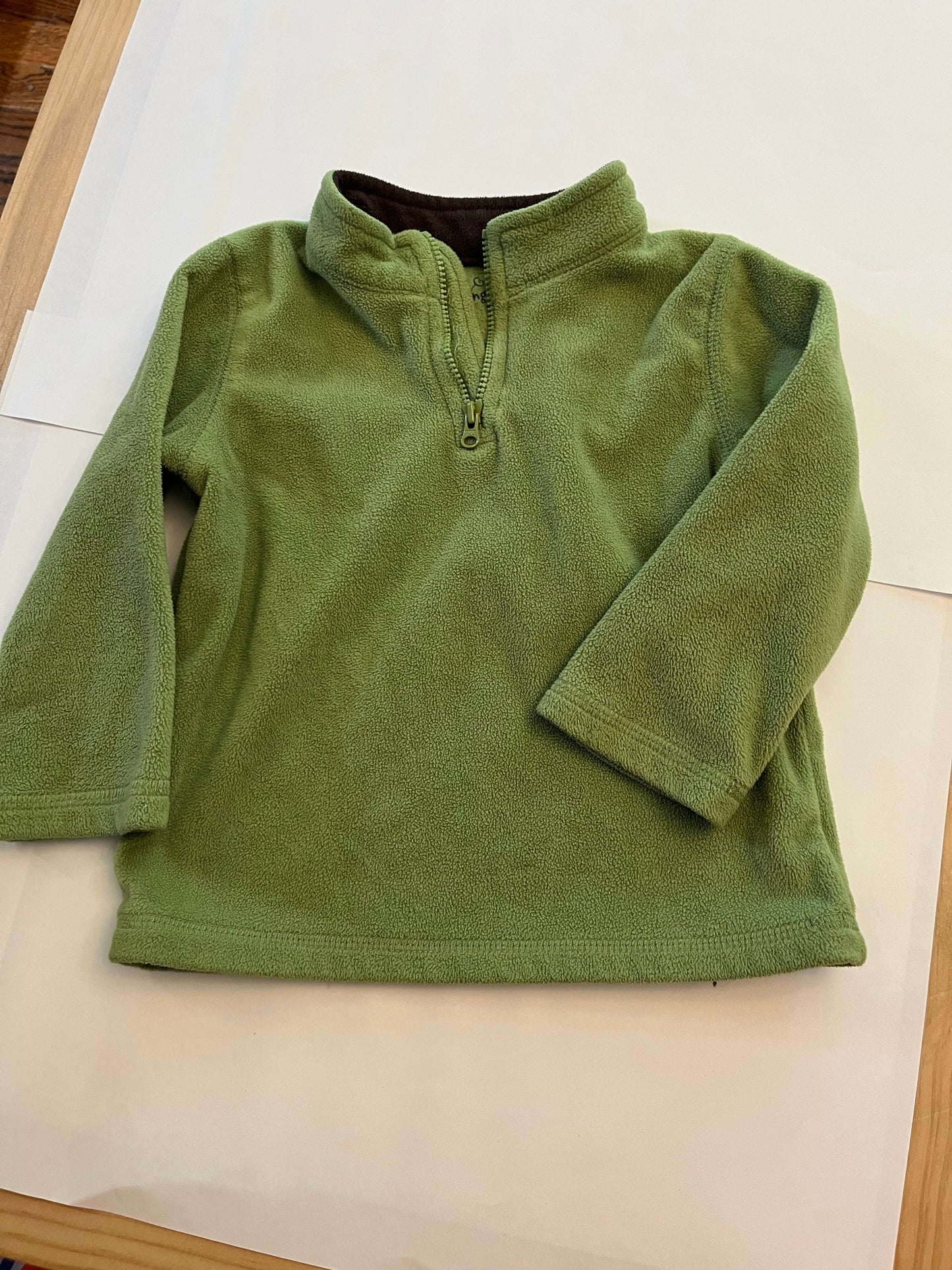 #36 24 Month Green Fleece 3/4 Zip Sweatshirt