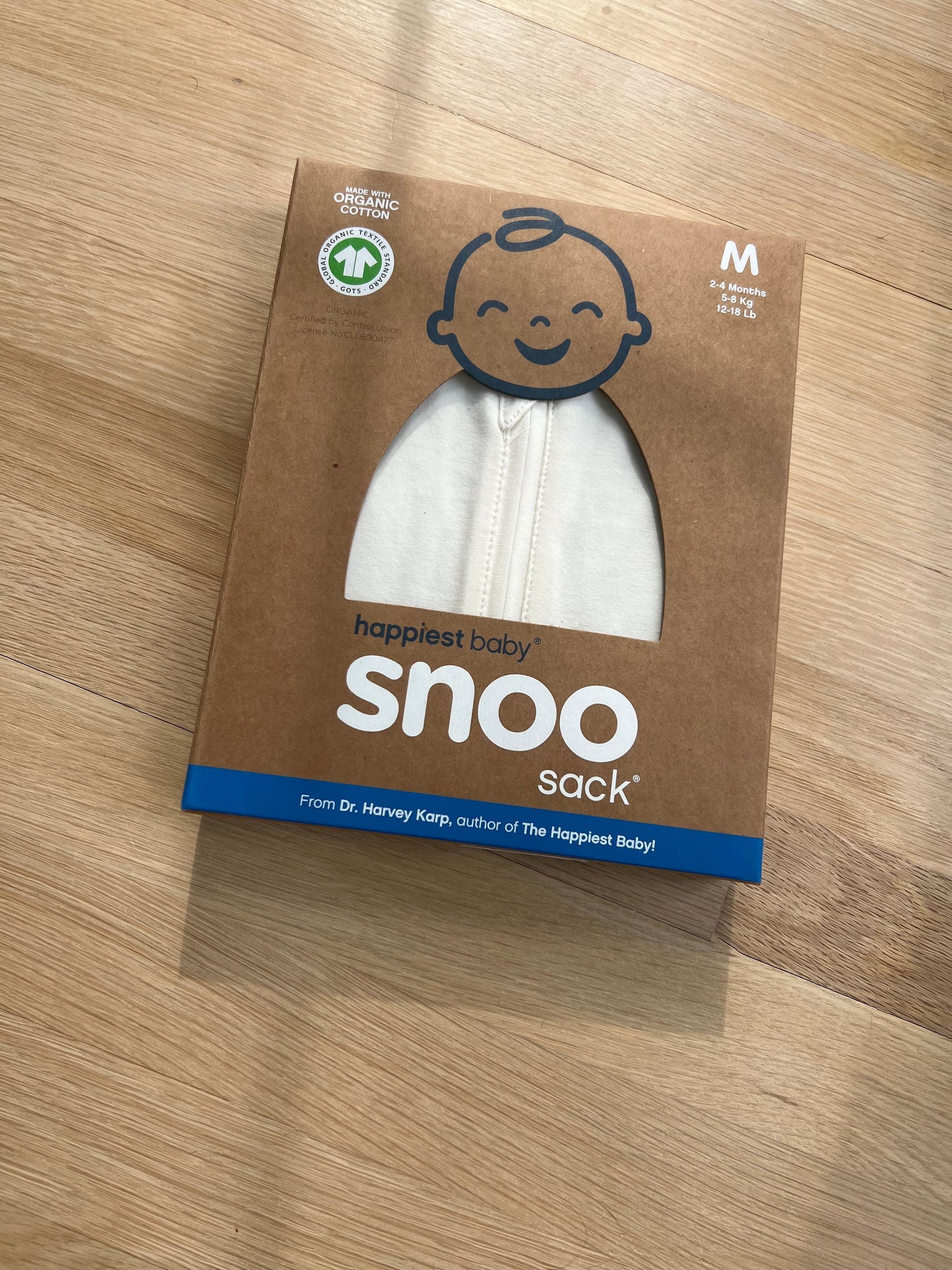 #41 NWT Snoo Sack baby Swaddle White Medium 12-18 lbs