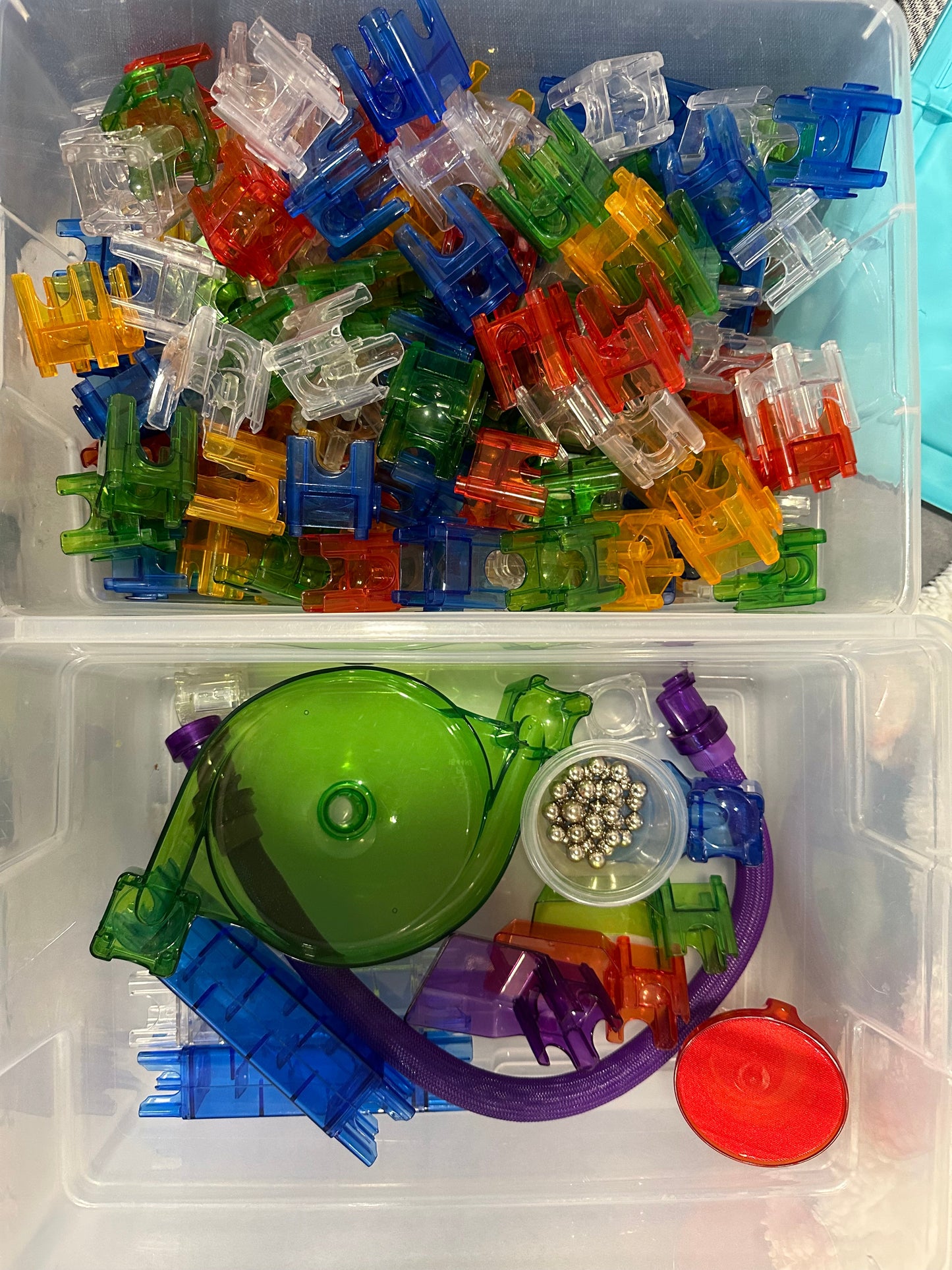 #186 REDUCED QBaMaze 2.0 Marble Maze Big Box + Bounce Stunt Set + extras
