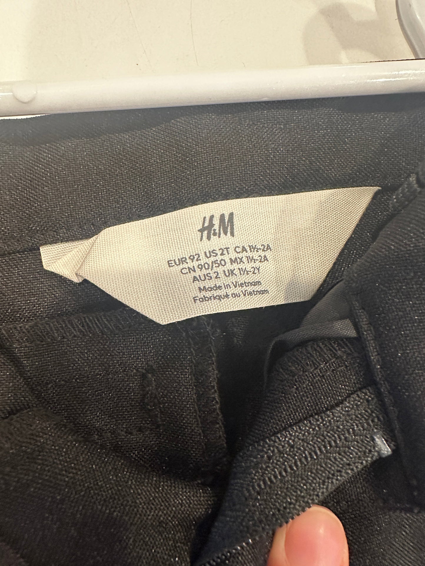 #33 REDUCED H&M Boys black dress pants and white button-down shirt size 2T (listing 2)
