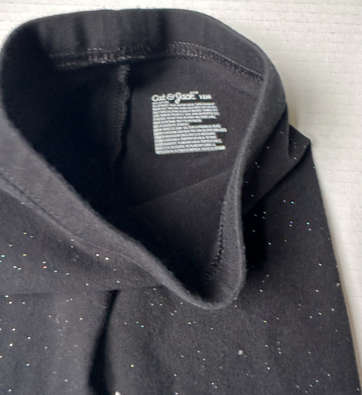 #93 Cat & Jack Sparkly Black Leggings Girls 18M