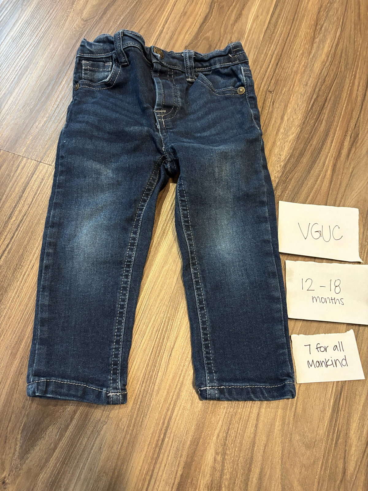 #138 - 12-18 Mo VGUC 7 For All Mankind Jeans