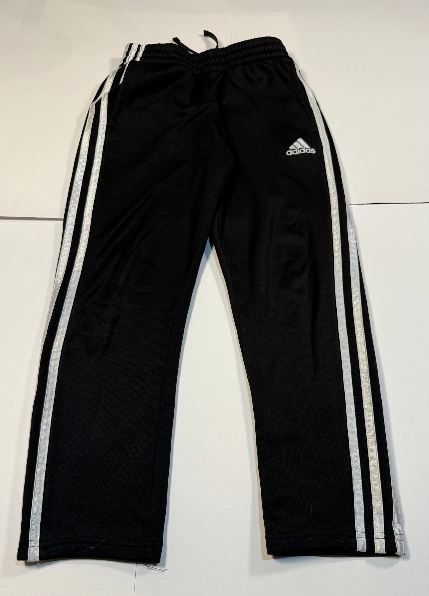 #180 Boys Small 8 Adidas Athletic Pant Bundle - Navy Jogger and Black 3 stripe Pant