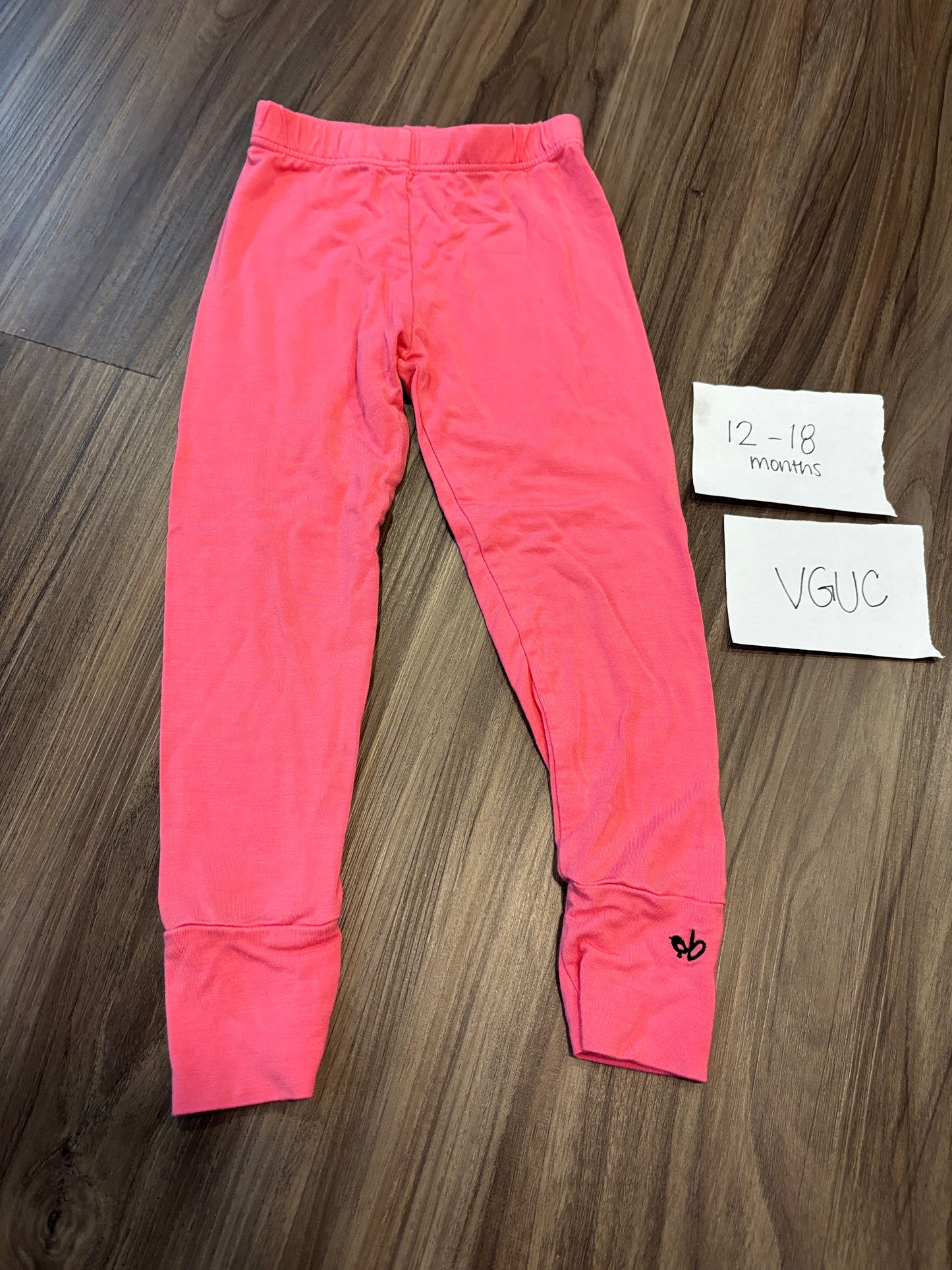 #138 - 12-18 Mo - VGUC Birdie Bean - Hot Pink Leggings - PU 45236