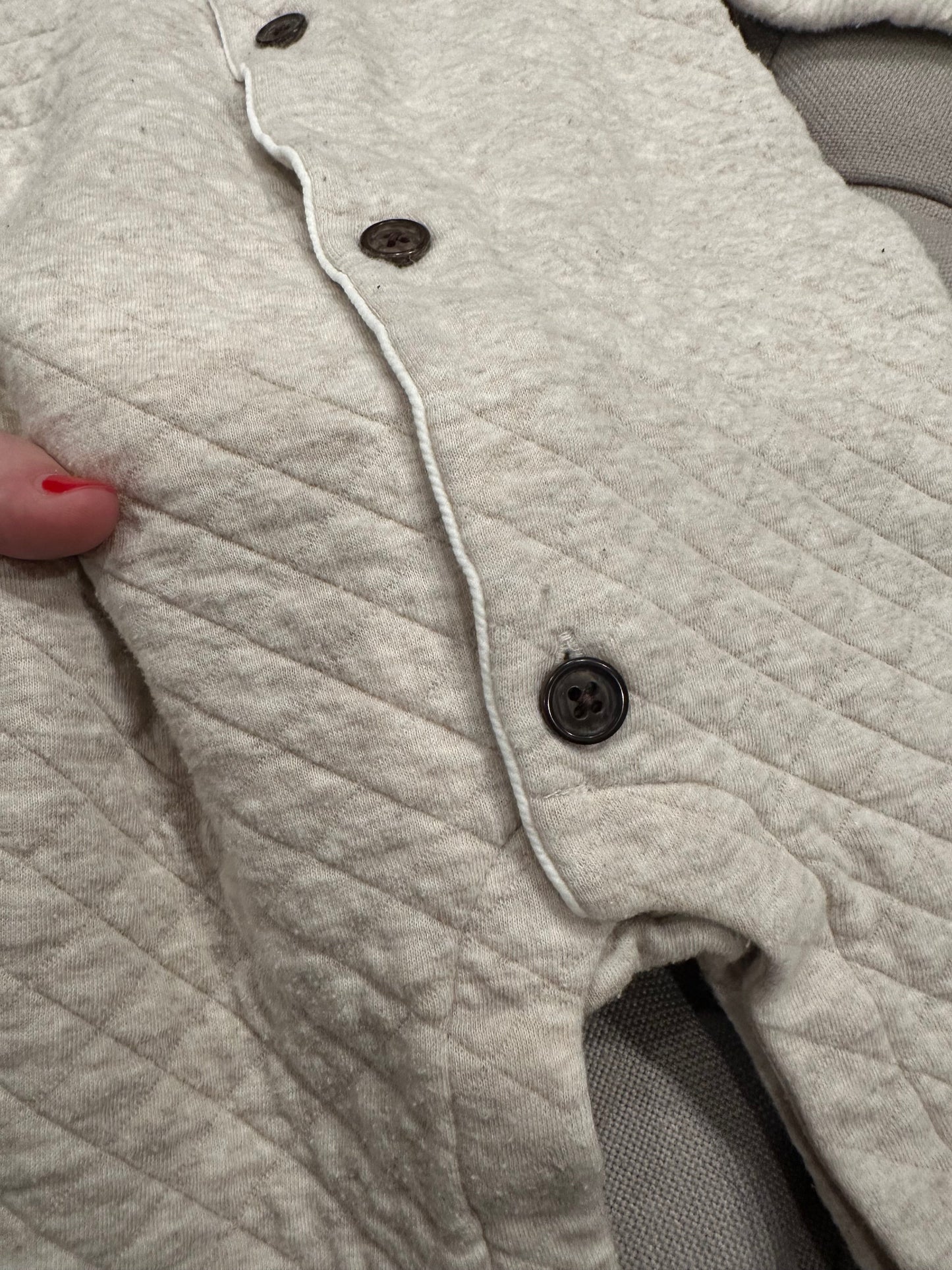 #85 Janie and Jack Oat Quilted Romper, Gender Neutral Infant 12-18m