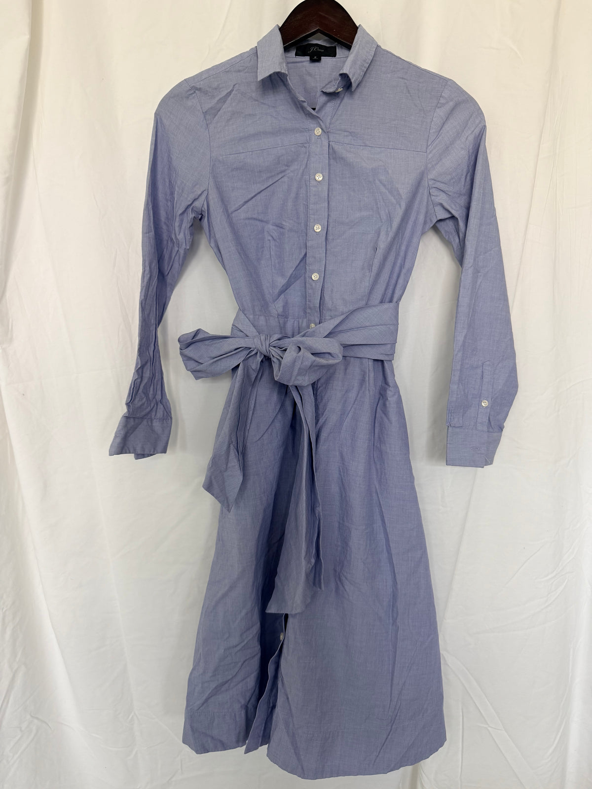 #143 J.Crew chambray button-up shirtdress women’s size 2