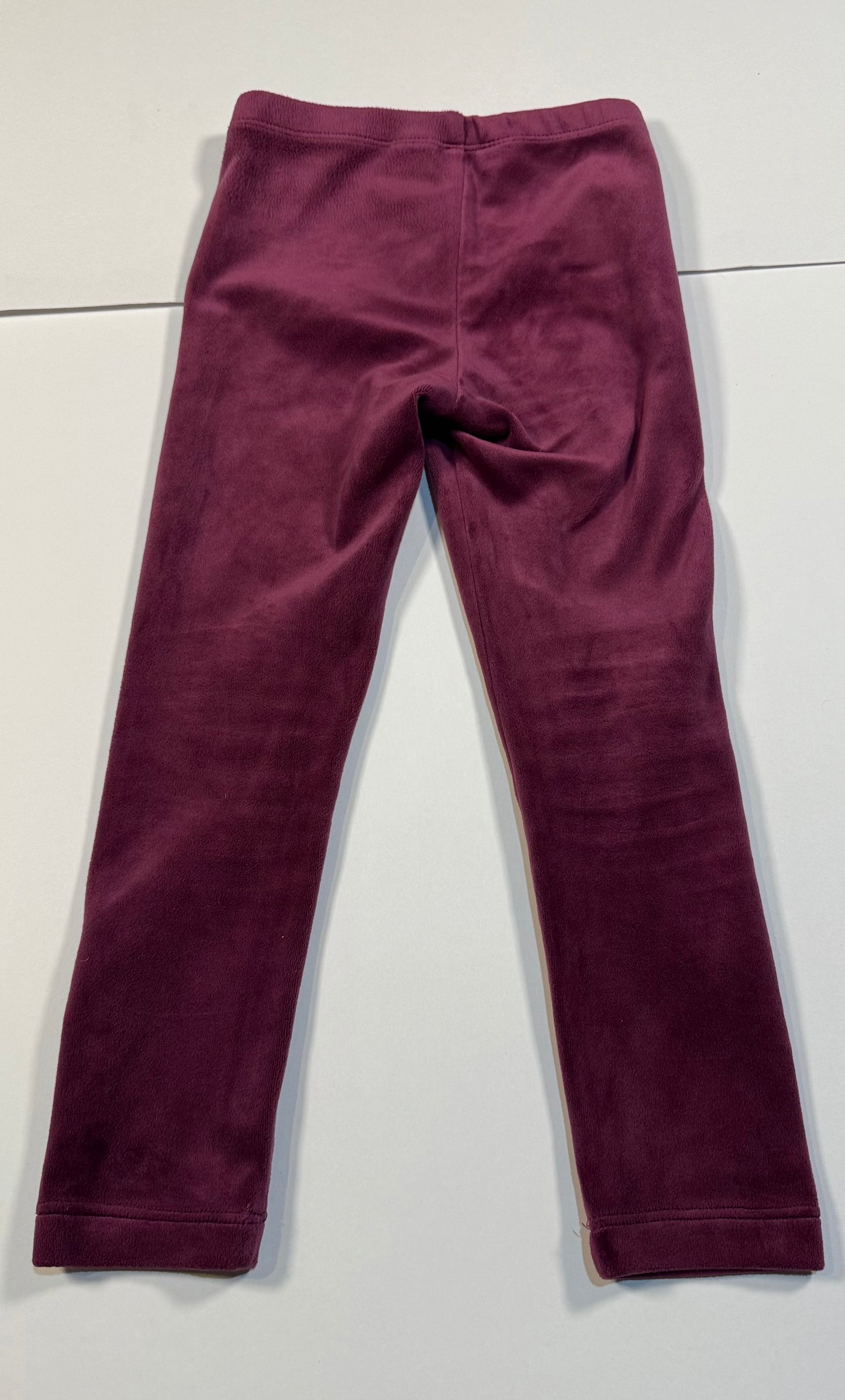 #180 Girls 5 Tea Purple Velour Leggings (2 available)