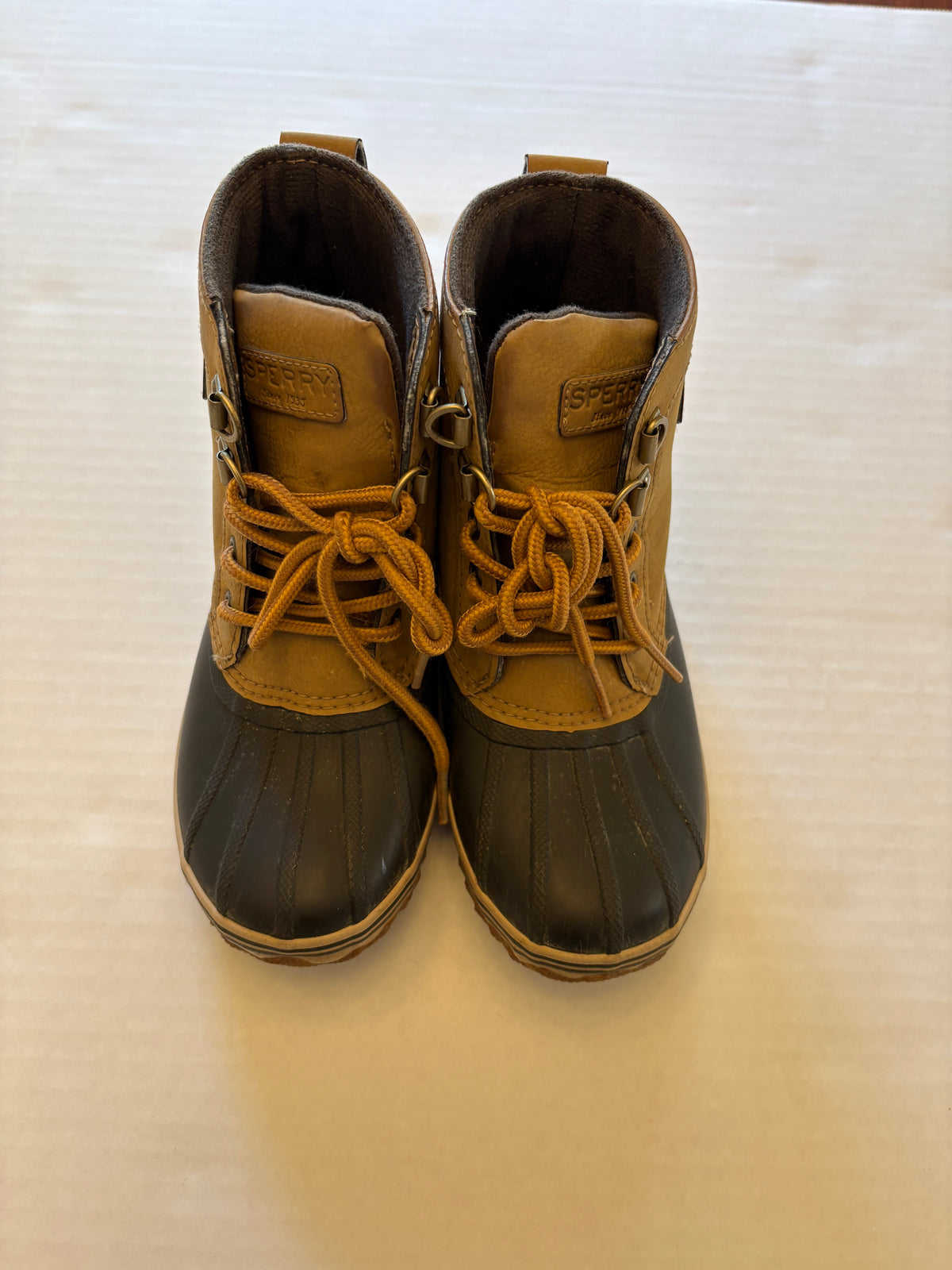 Seller 118 VGUC Boys Sperry Duck Boots. Size 13