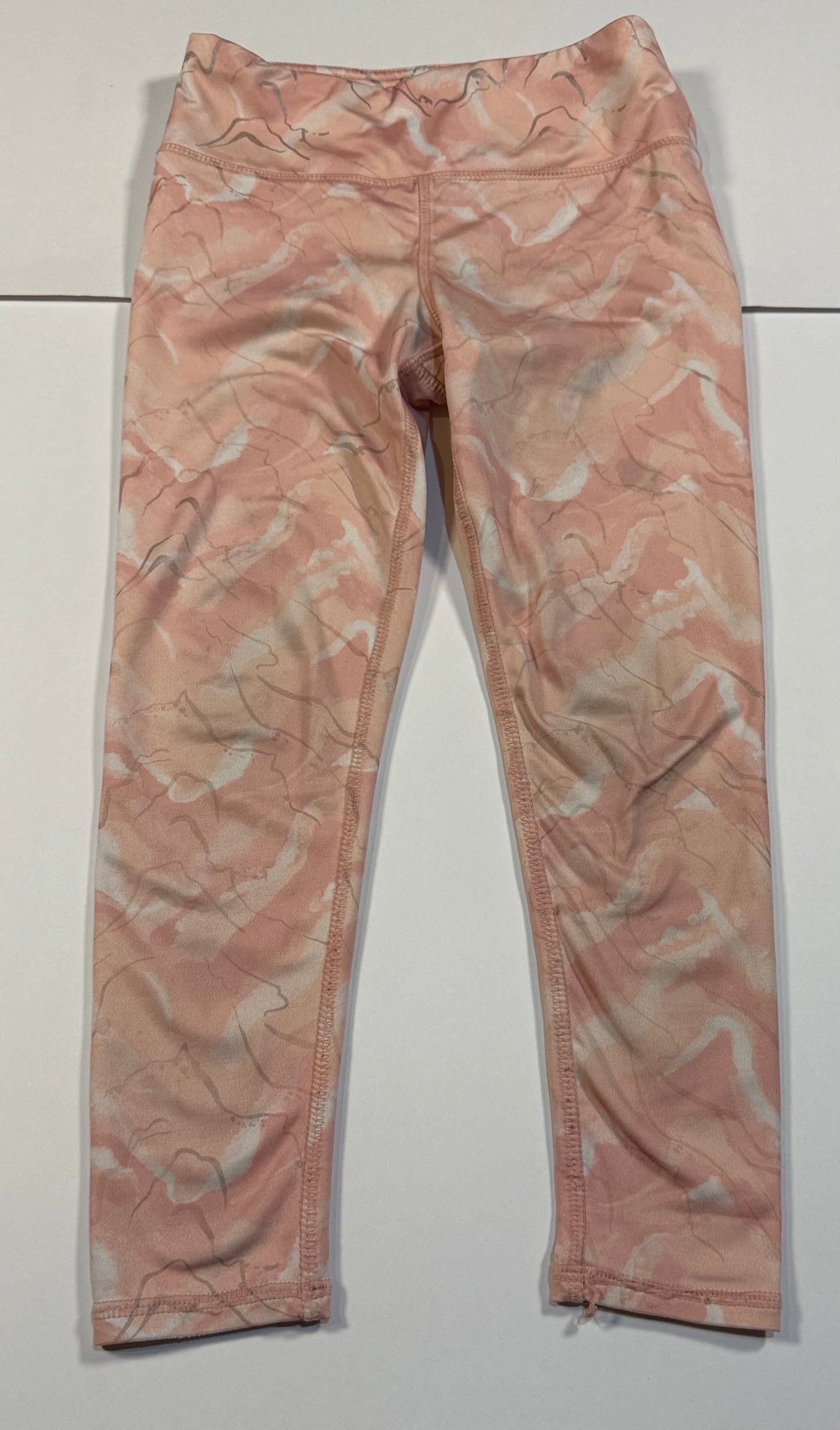#180 Girls XS 4/5 Athletic Leggings Bundle -members mark print and MTA Sports Pink and Purple