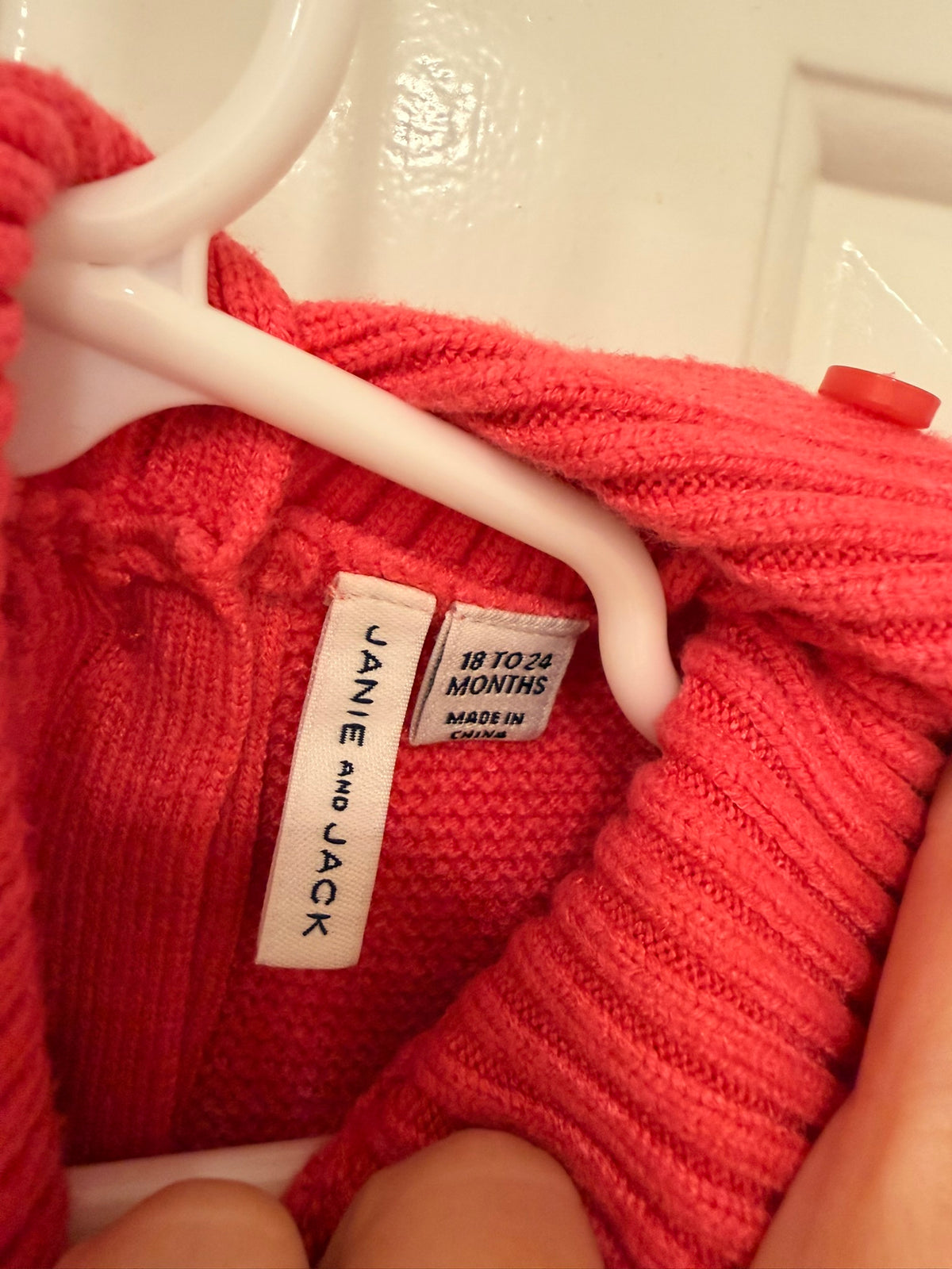 #85 Janie and Jack Pink Sweater Dress, Girls 18-24m