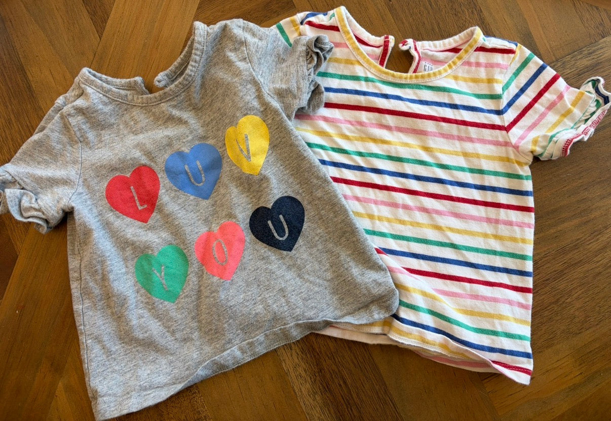 Seller 22 set of 2 gap ruffle sleeve t shirts 12-18 mo