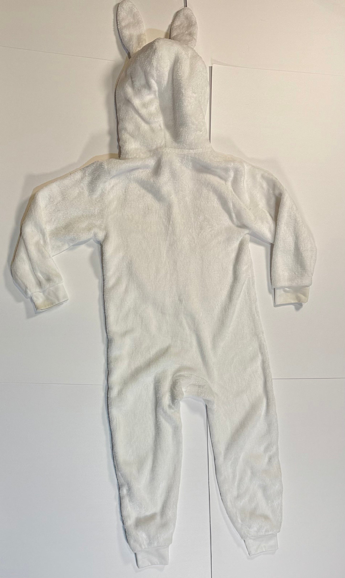 #180 Unisex Small 5/6 Gymboree Bunny fleece pajama with zipper and hood (2 available)