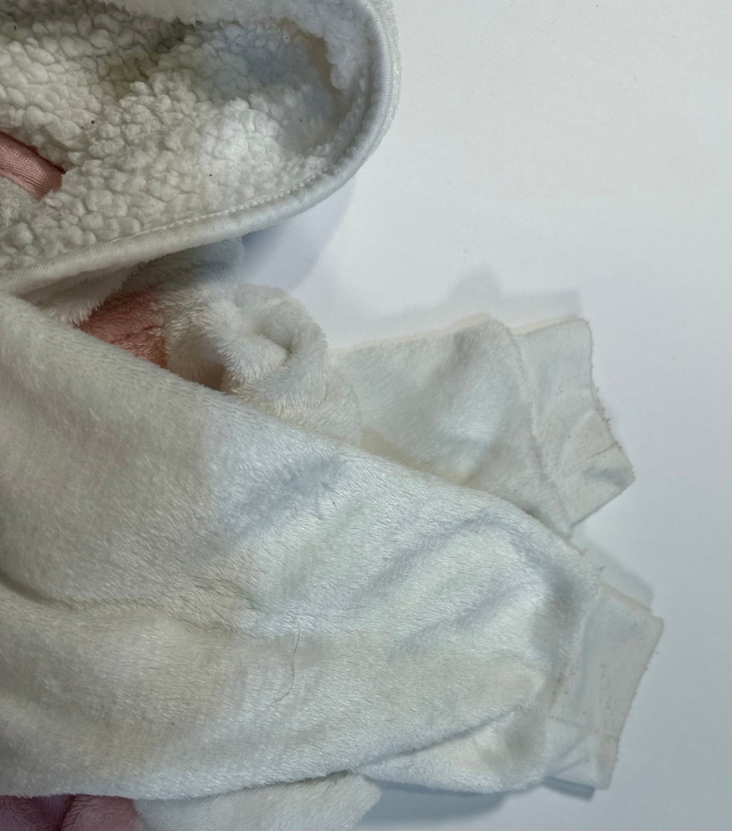 #180 Unisex Small 5/6 Gymboree Bunny fleece pajama with zipper and hood (2 available)