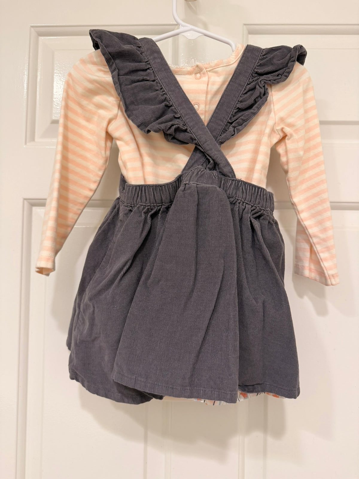 #85 Cynthia Rowley Corduroy Jumper and Long Sleeve Onesie, Girls 24m