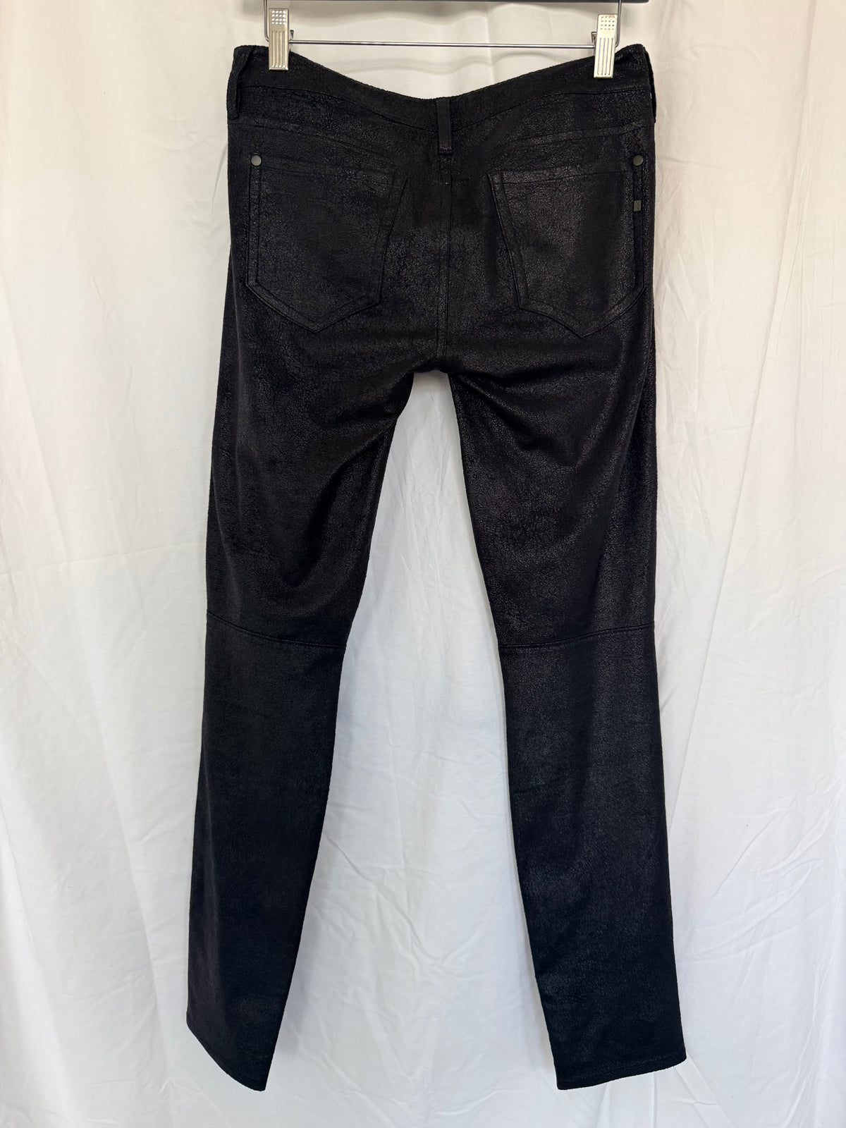 #143 Genetic Denim “The Shane” faux suede black jeans women’s size 27