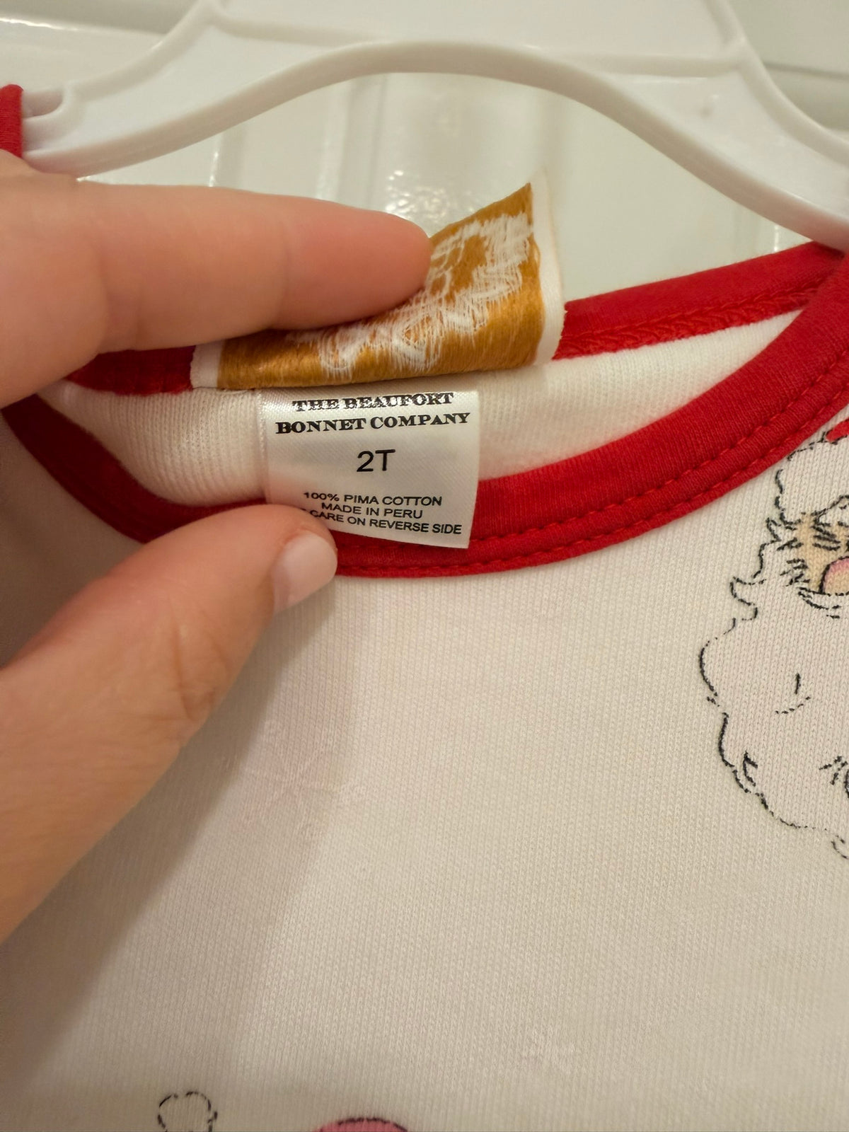 #85 TBBC White Santa Christmas Dress, Girls 2T