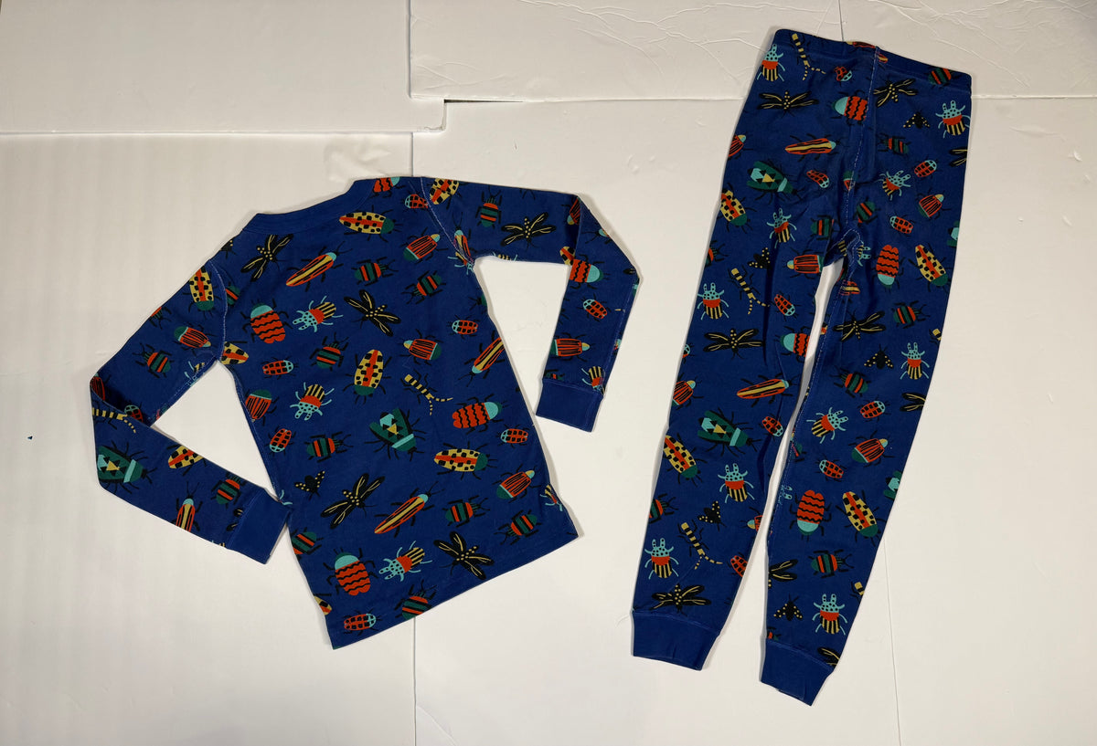 #141 Unisex Size 6-7 (120) Hanna Andersson Insects Long Sleeve Pajamas