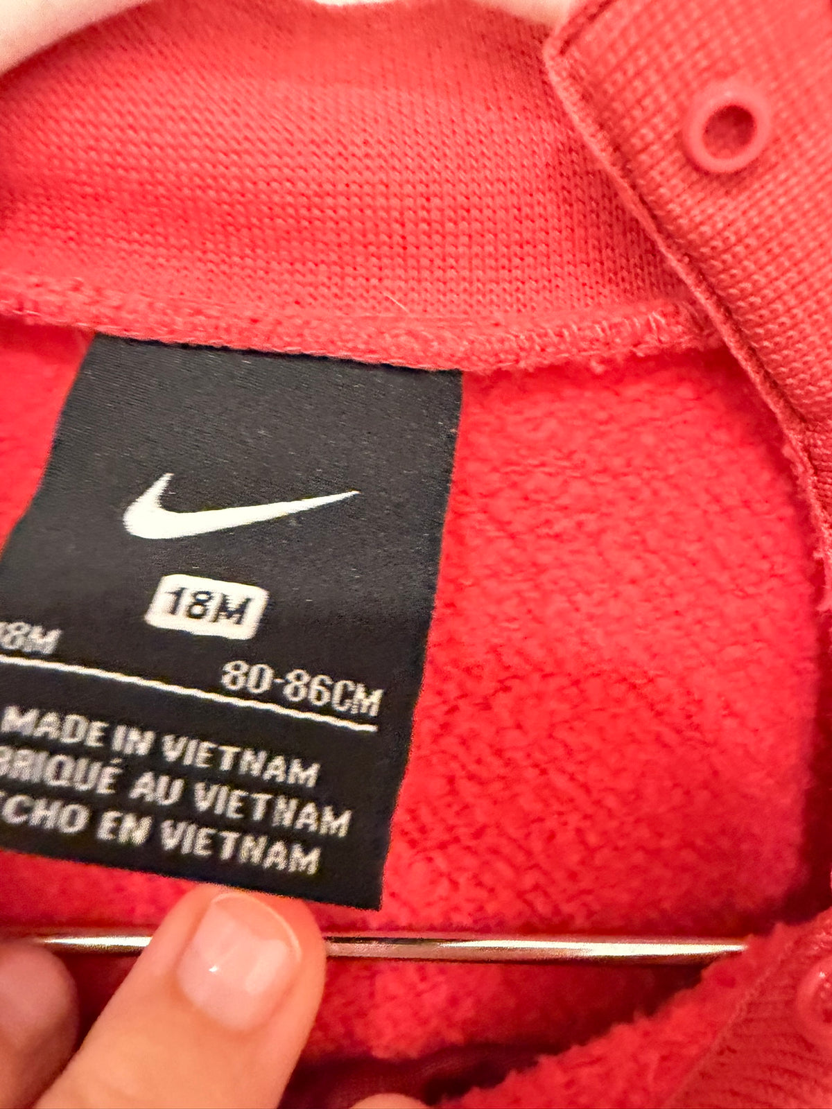 #85 Nike Pink & Burgundy Sweatshirt Set, Girls 18m