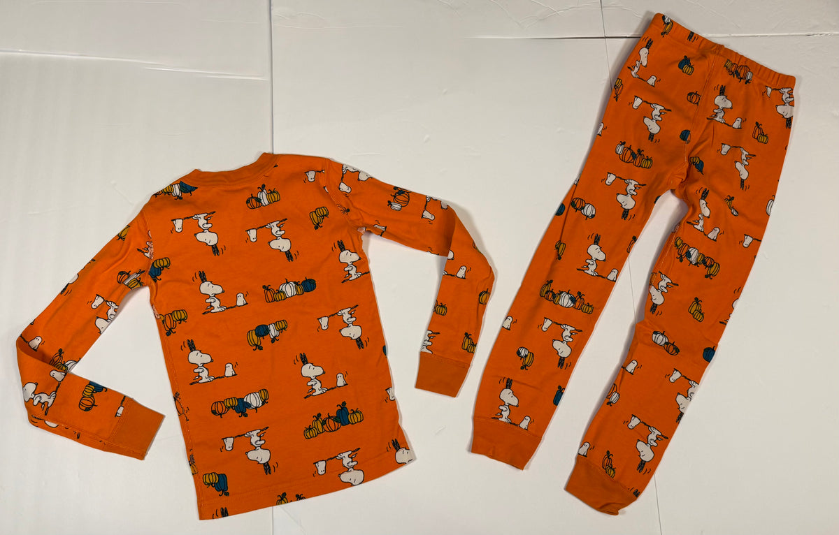 #141 Unisex 6-7 (120) Hanna Andersson Peanuts Snoopy Halloween Long Sleeve Pajamas