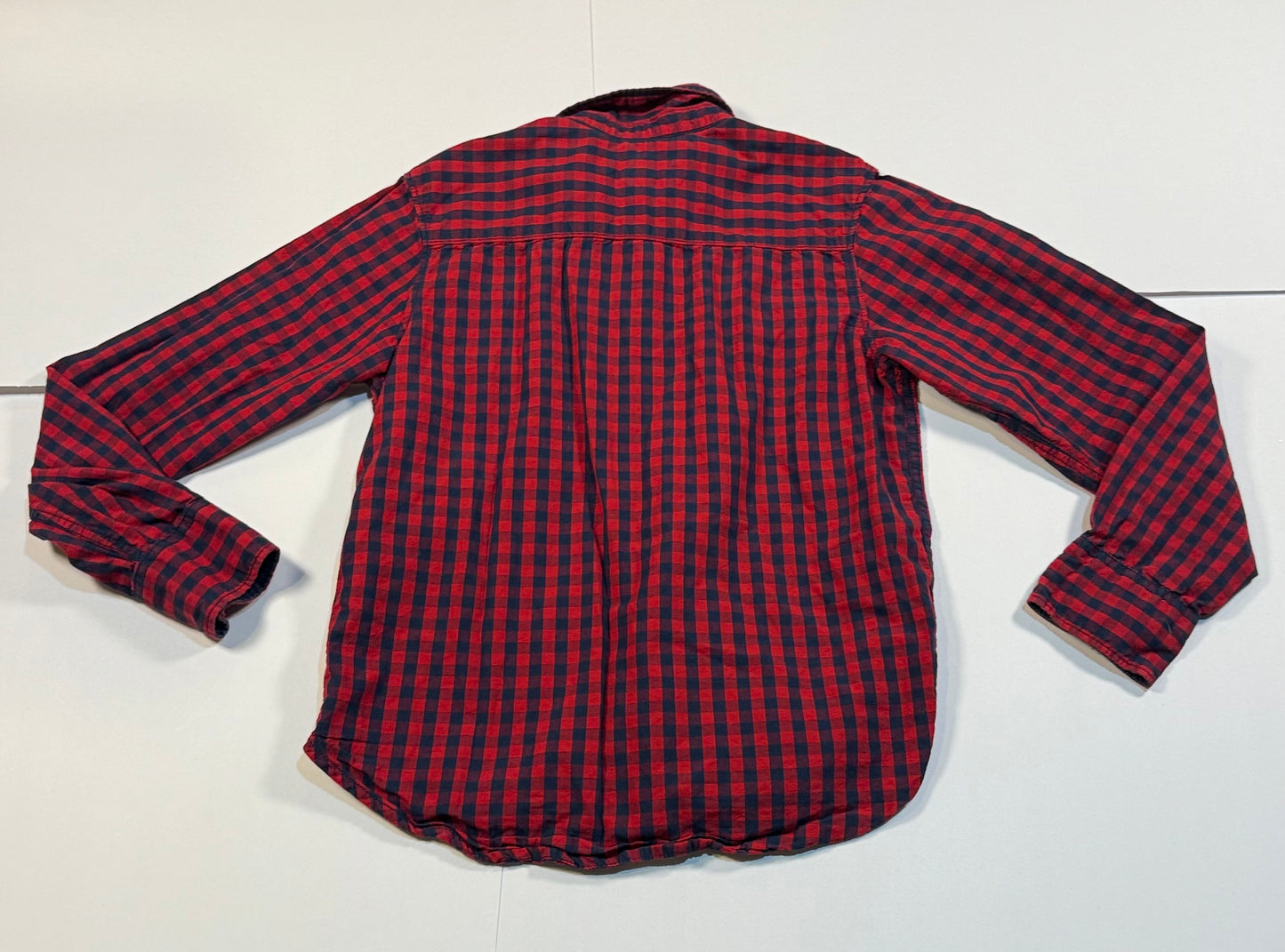 #180 Boys 8-9 H&M LOGG Blue and Red Button Down
