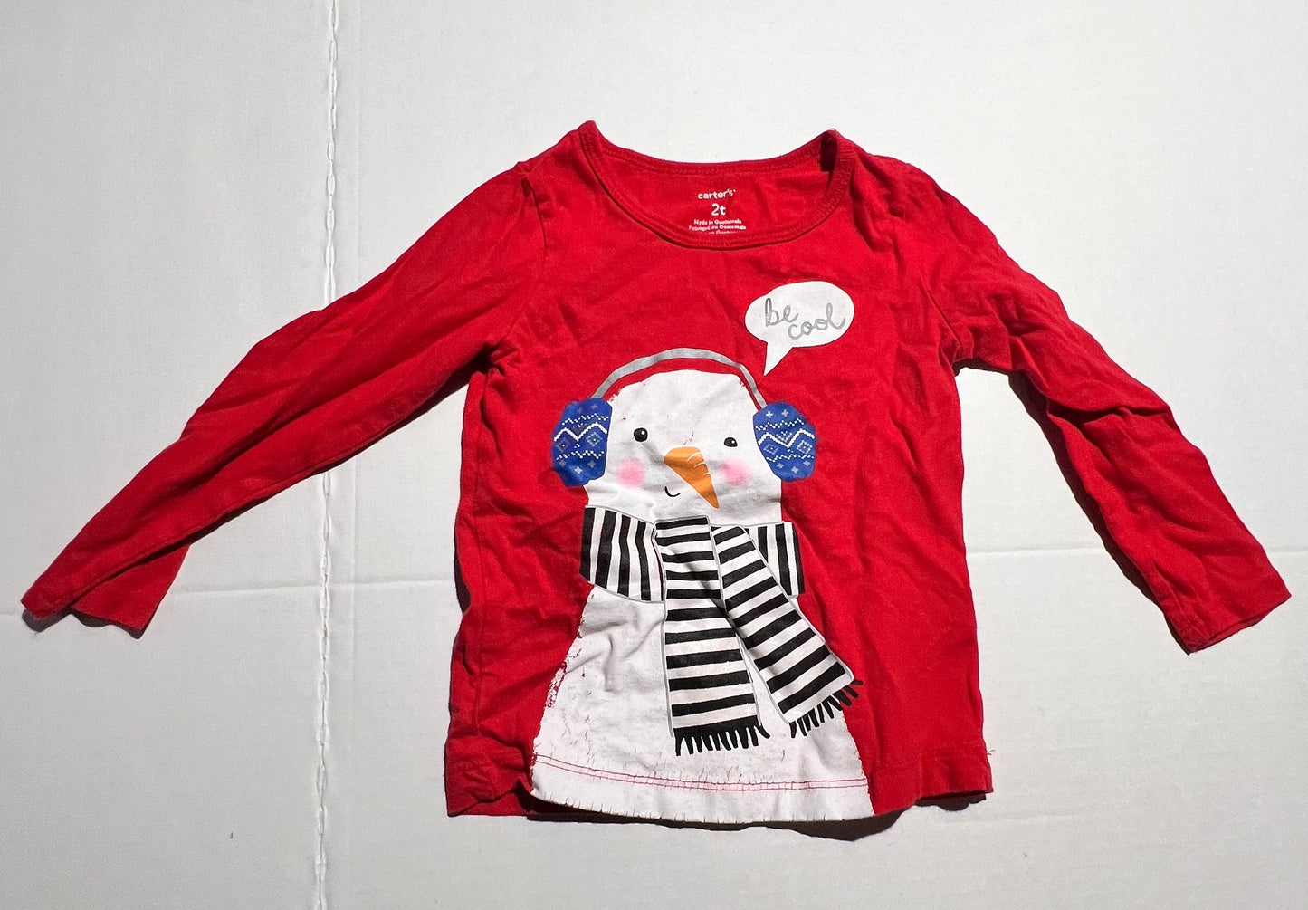 #98 Girls 2T Snowman Shirt