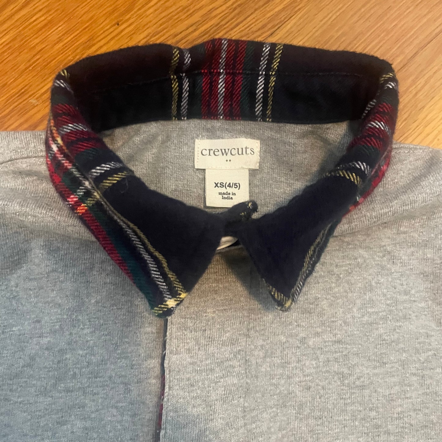 #116 Crewcuts xs 4-5 boys plaid collar shirt