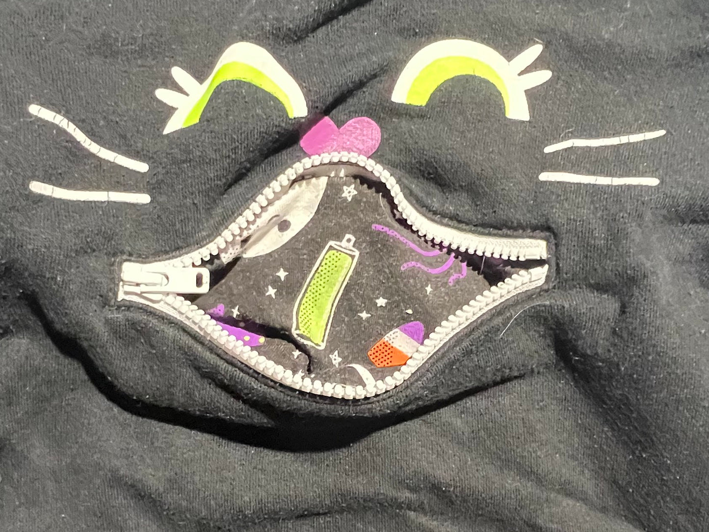 #98 Girls Halloween Cat Sweater - 24mo