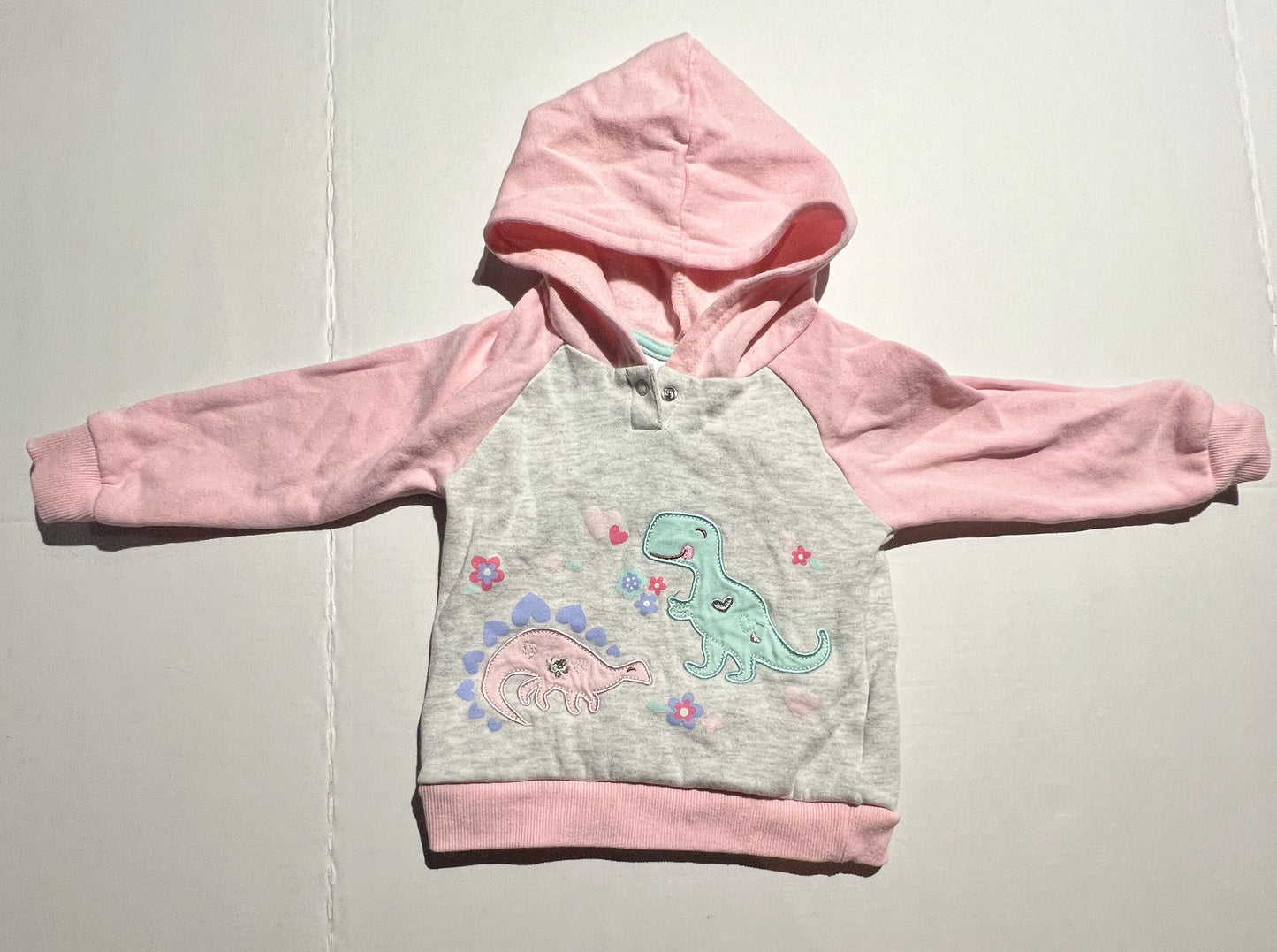 #98 Girls Dino Hoodie - 24mo