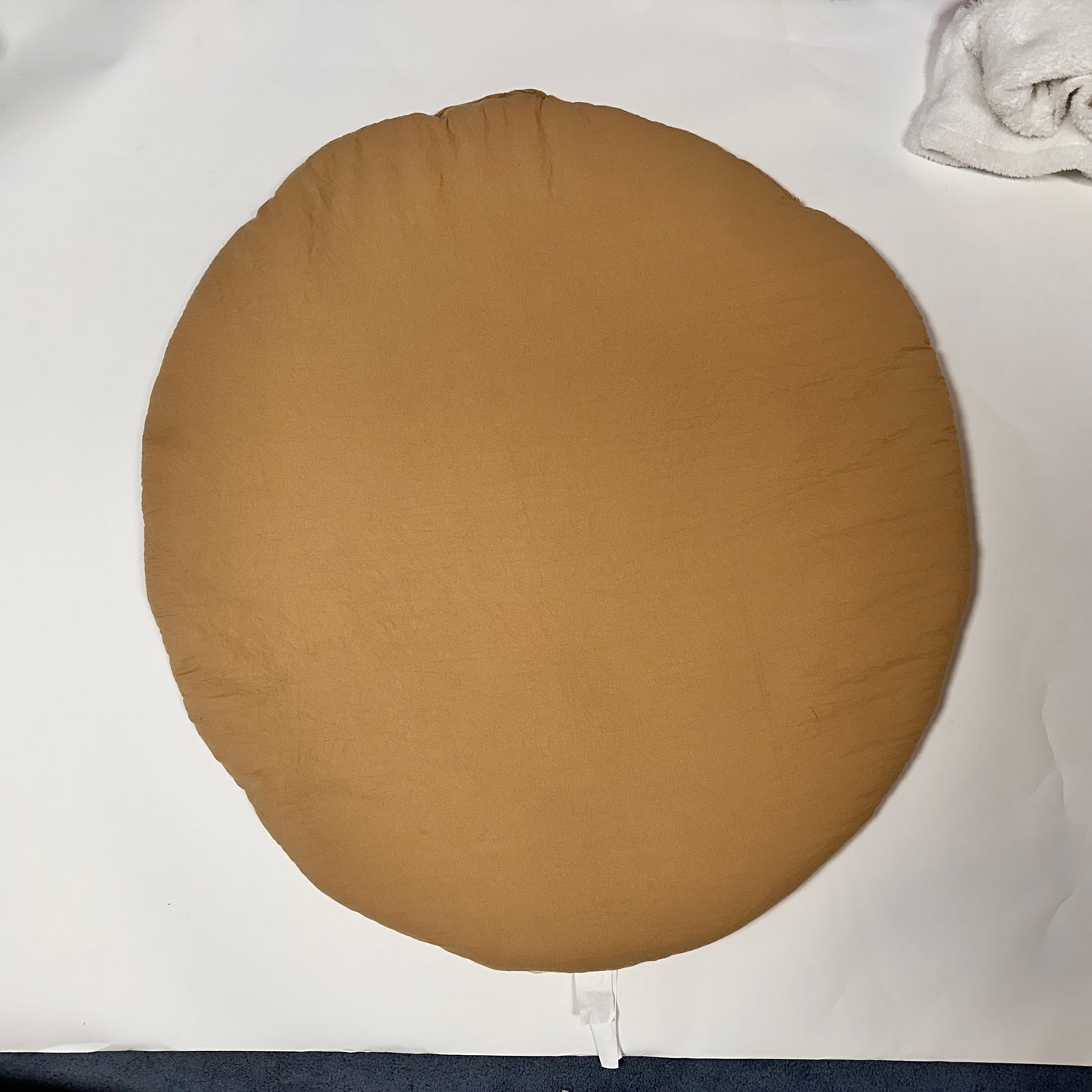 #87 tummy time mat, mustard / Tan color, 3ft diameter.
