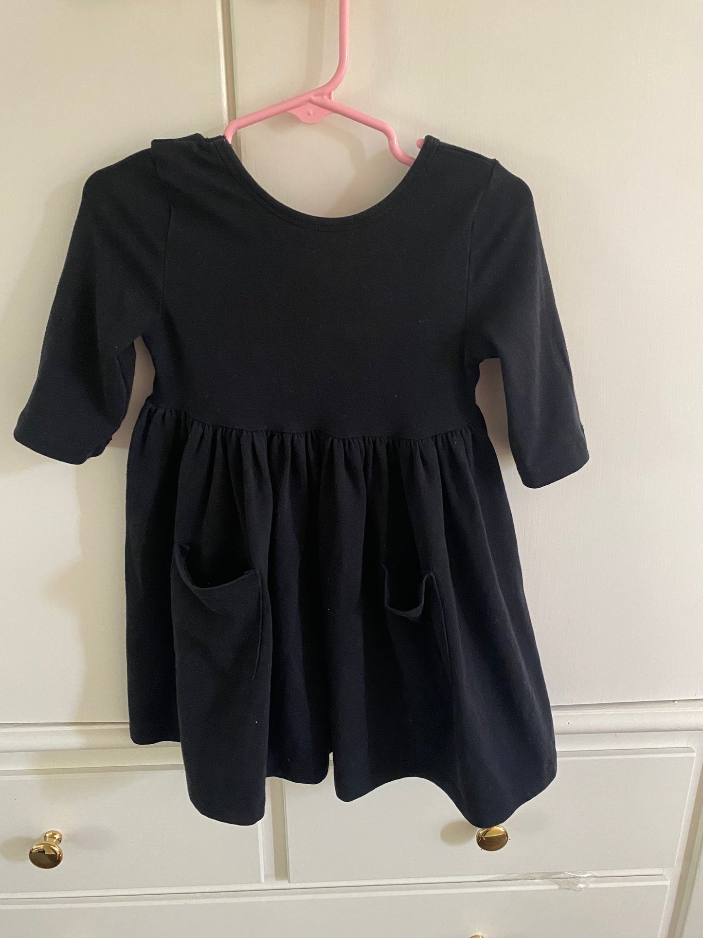 #117- Girls 3T, Mila & Rose black dress, GUC