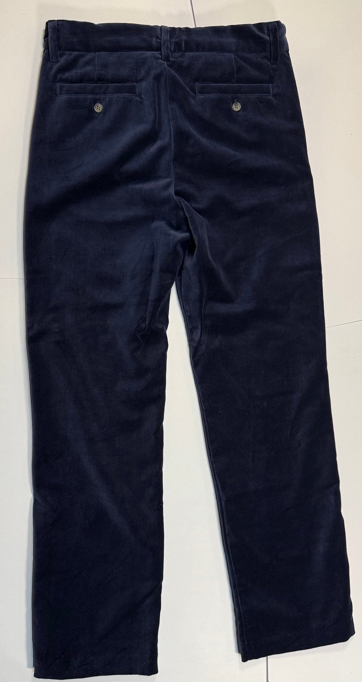 #180 Boys 10 Janie and Jacks Navy Velvet Pants with Adjustable Waist (2 available)