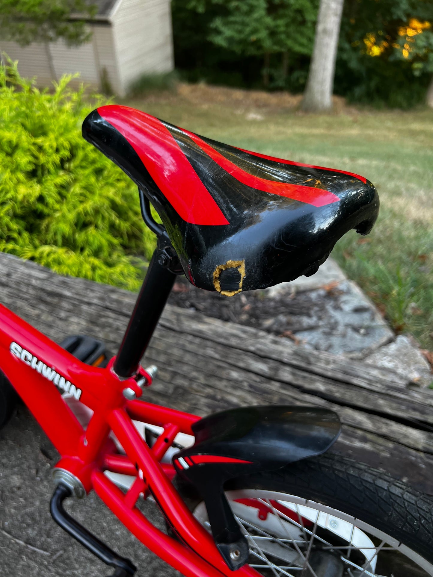 Seller #115 - REDUCED Schwinn Red & White 16” Youth Bike with Bell, GUC